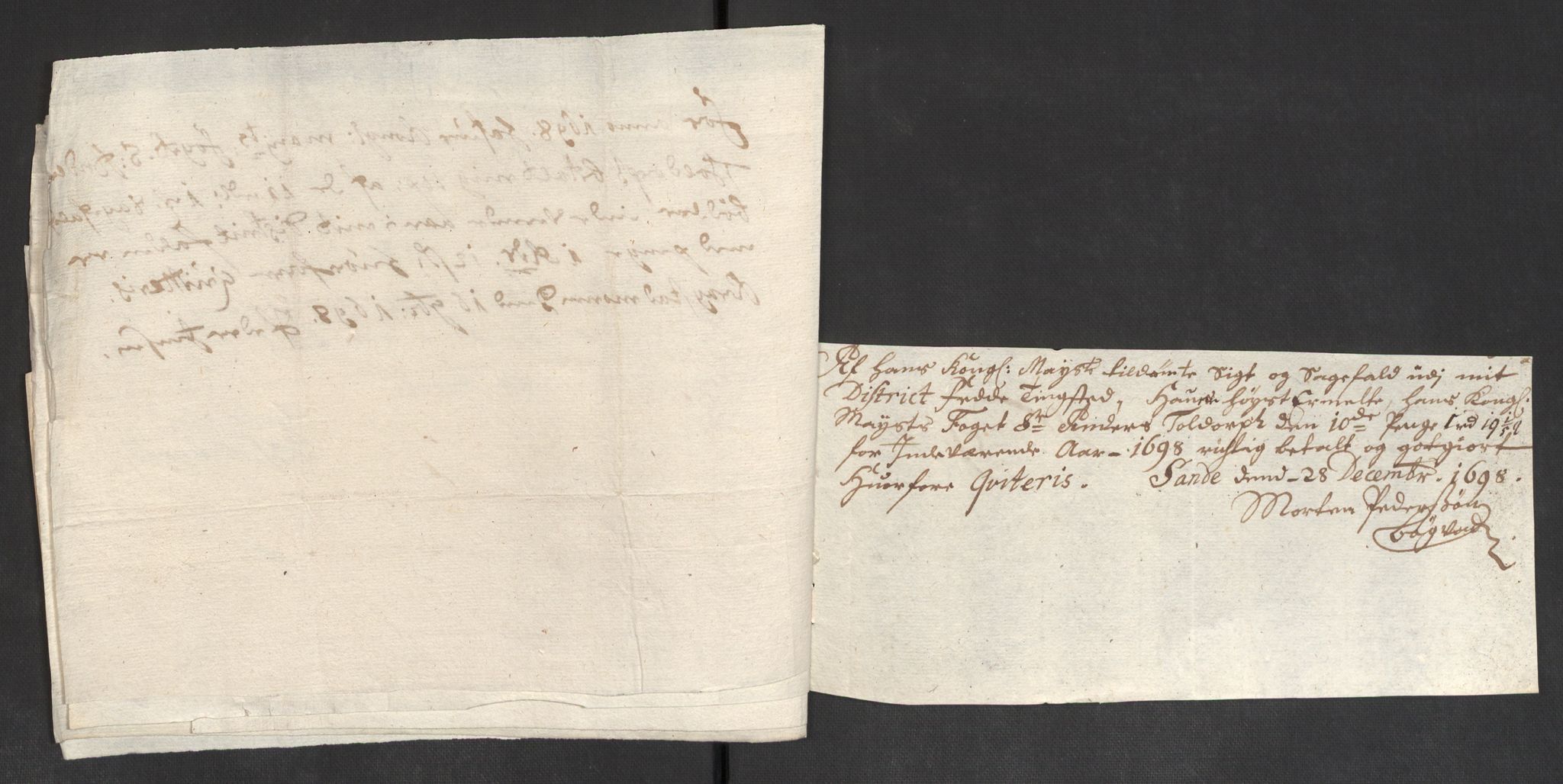 Rentekammeret inntil 1814, Reviderte regnskaper, Fogderegnskap, AV/RA-EA-4092/R43/L2547: Fogderegnskap Lista og Mandal, 1698-1699, s. 117
