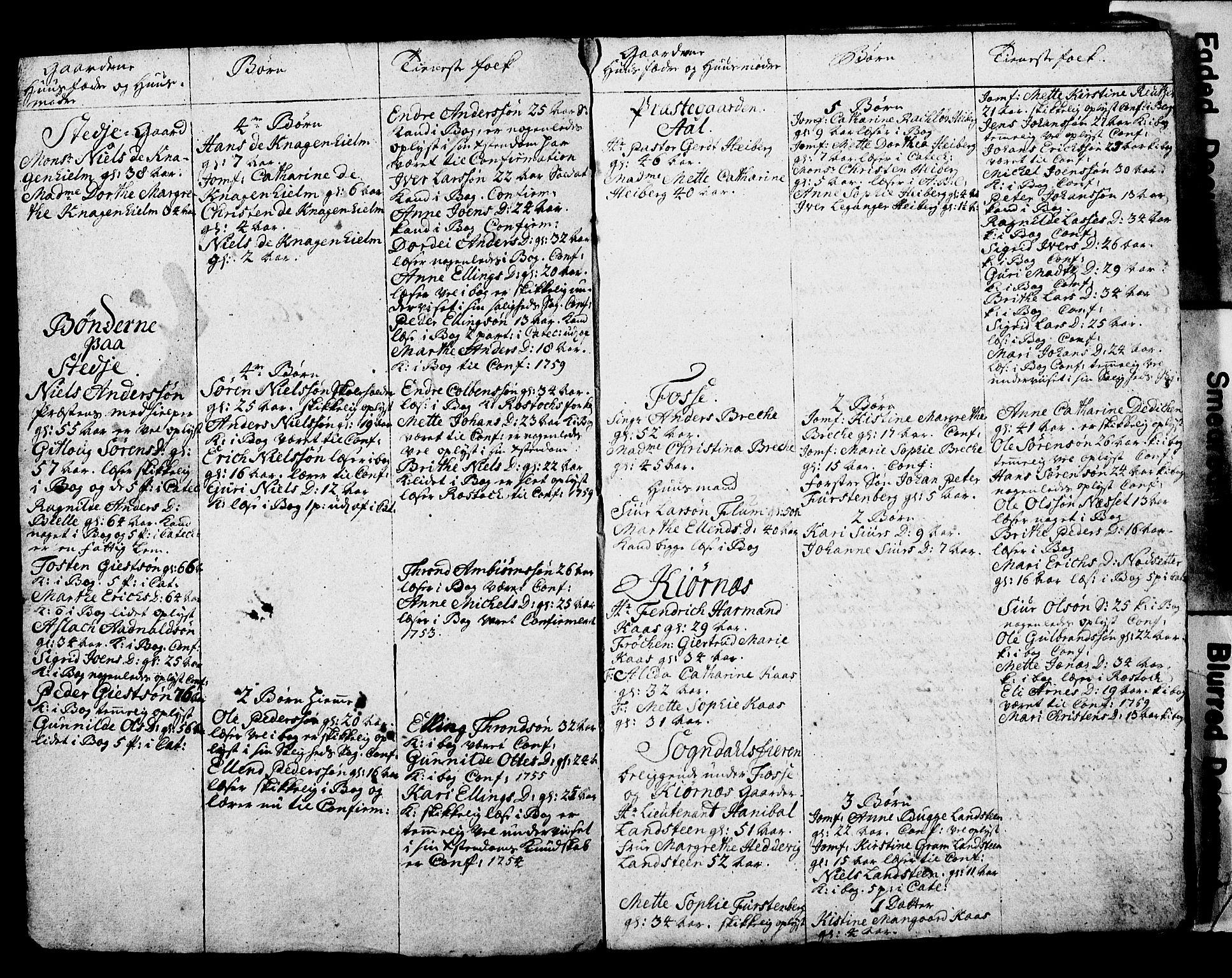 Bjørgvin biskop, AV/SAB-A-5601/Hd/L0001: Manntalslister frå Nordre Bergenhus amt, 1760