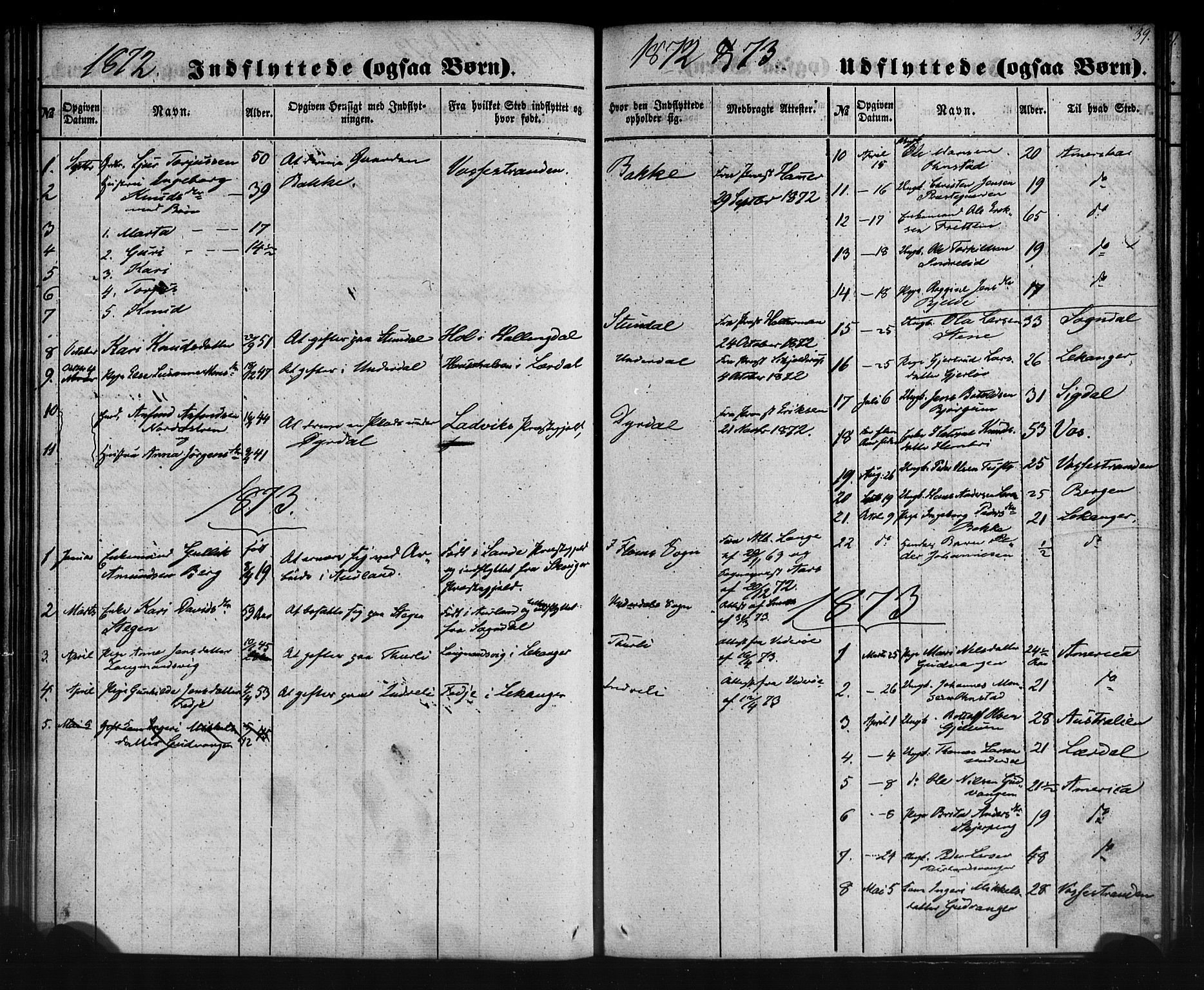 Aurland sokneprestembete, AV/SAB-A-99937/H/Ha/Haa/L0012: Ministerialbok nr. A 12, 1858-1879, s. 39