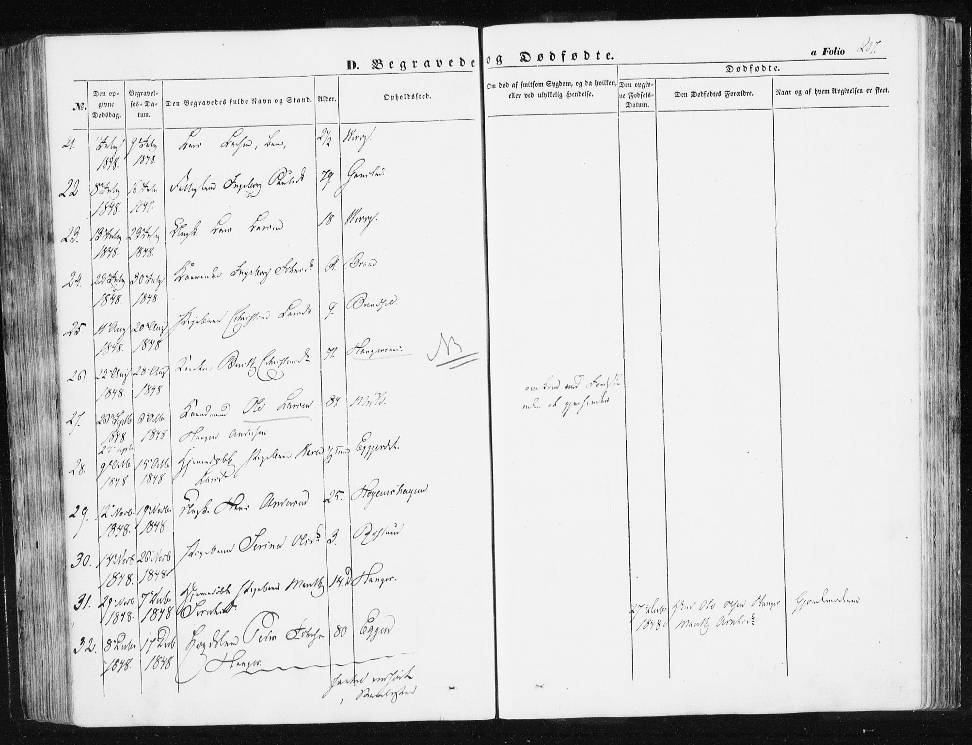 Ministerialprotokoller, klokkerbøker og fødselsregistre - Sør-Trøndelag, SAT/A-1456/612/L0376: Ministerialbok nr. 612A08, 1846-1859, s. 207