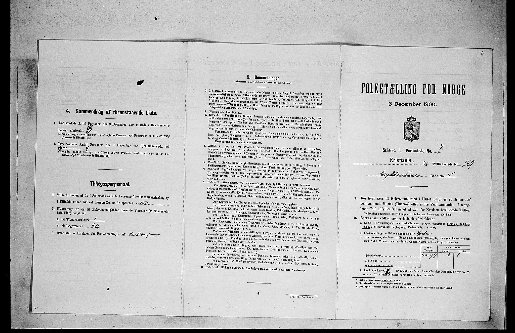 SAO, Folketelling 1900 for 0301 Kristiania kjøpstad, 1900, s. 30902
