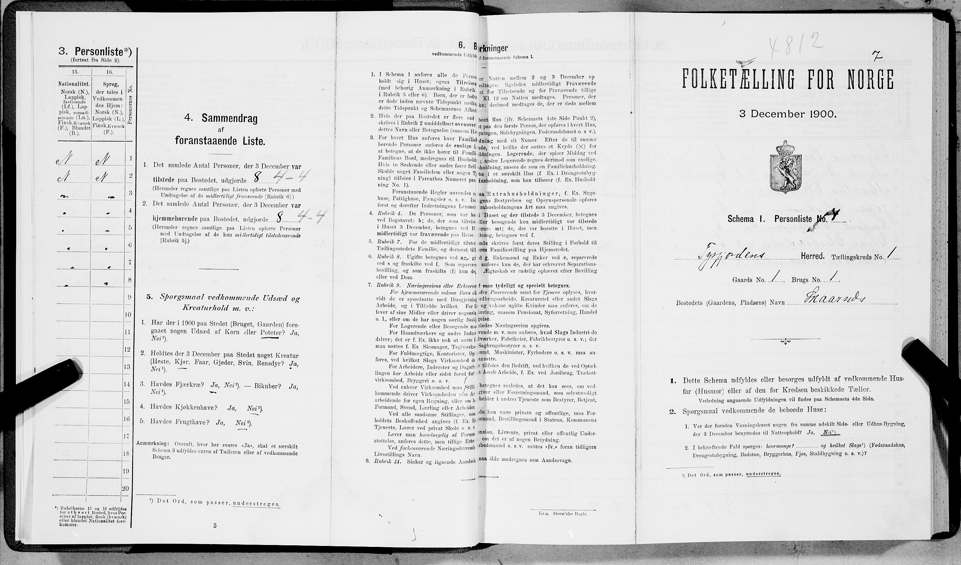 SAT, Folketelling 1900 for 1850 Tysfjord herred, 1900, s. 20