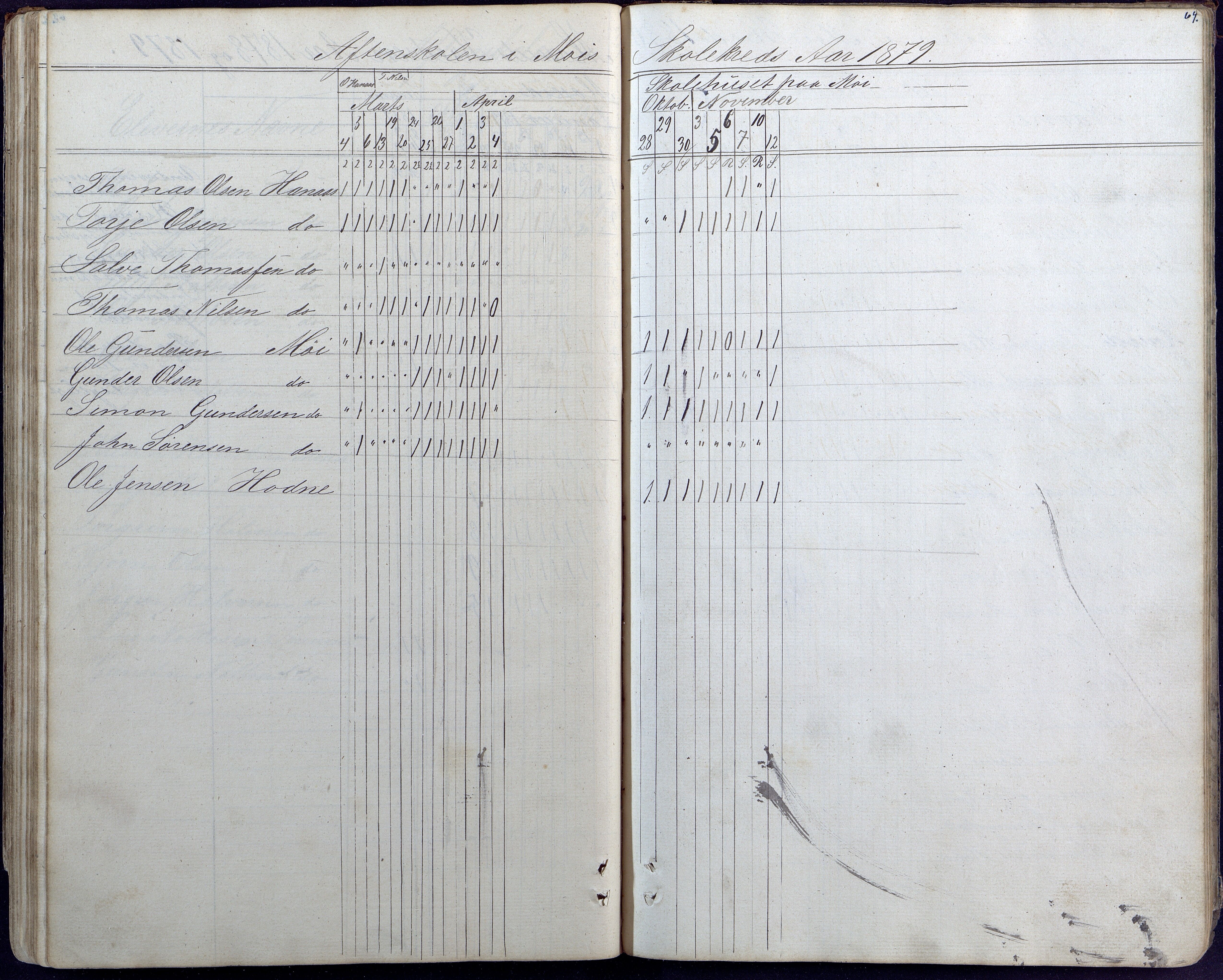 Hornnes kommune, Hornnes Skole, AAKS/KA0936-550a/F1/L0002: Skoleprotokoll Hornnes midtre skolekrets, 1856-1883, s. 43