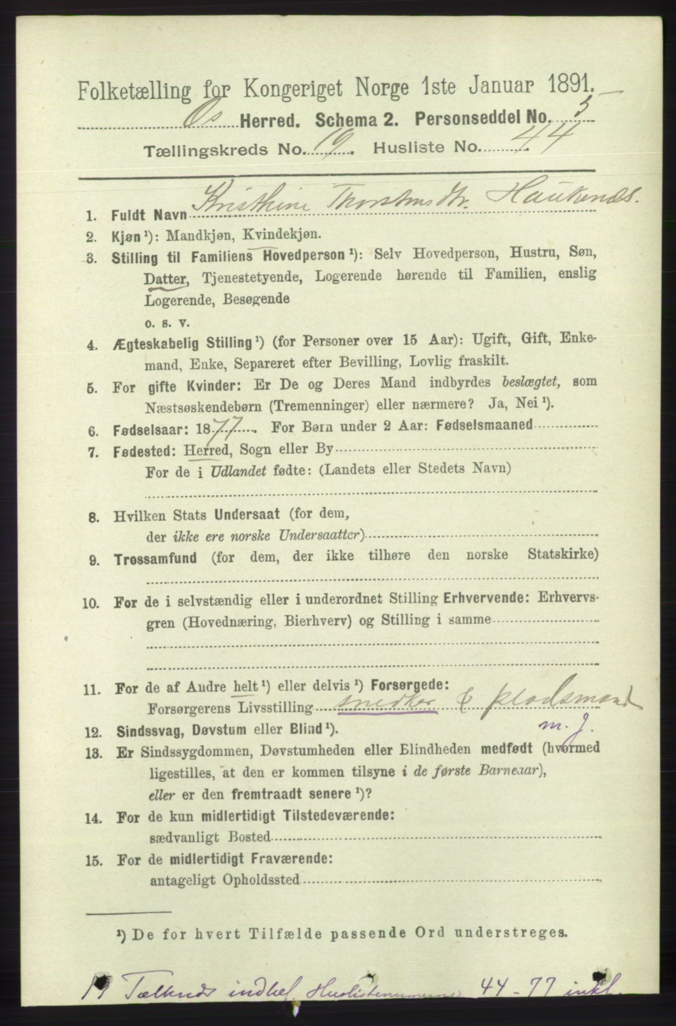 RA, Folketelling 1891 for 1243 Os herred, 1891, s. 4201