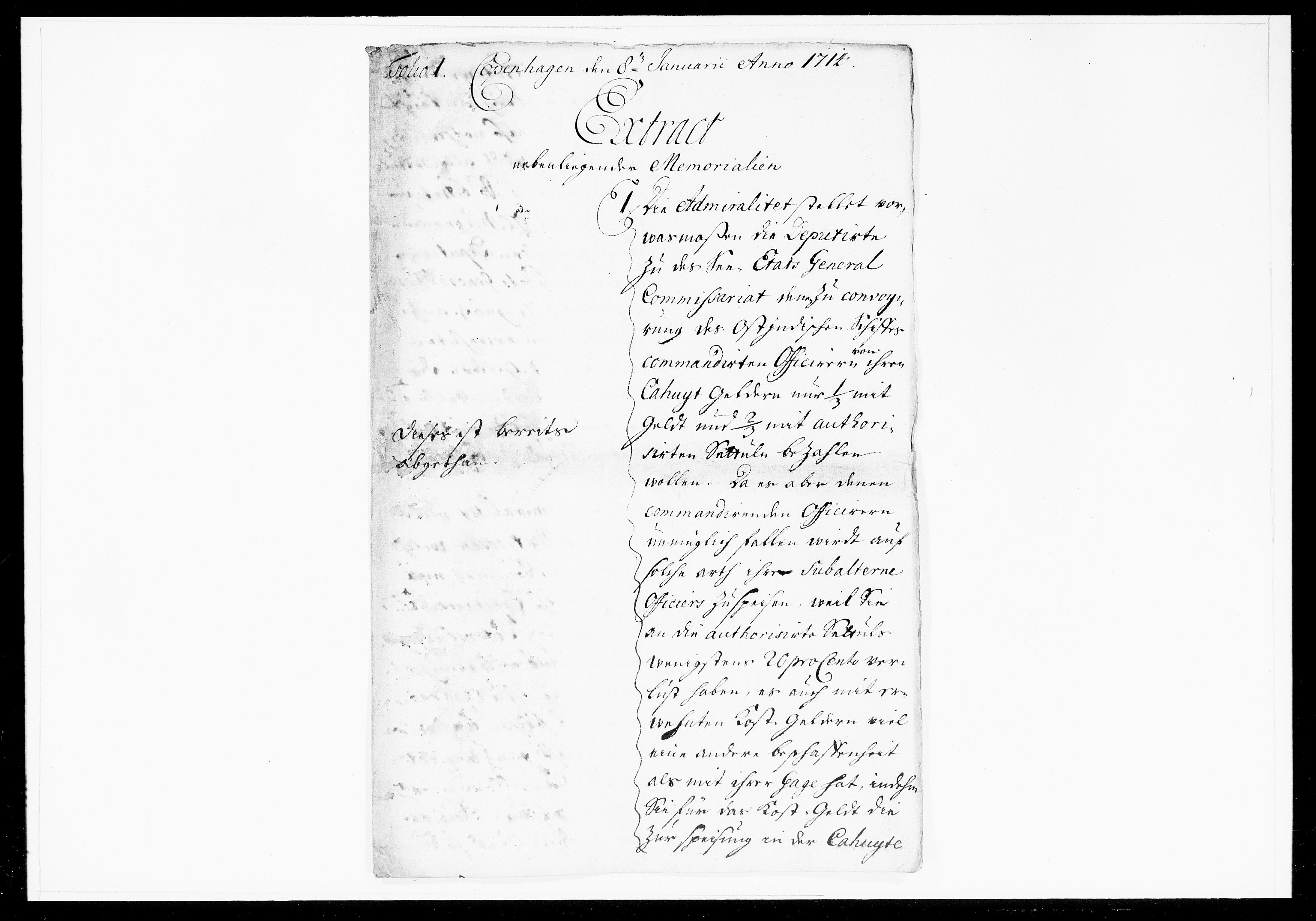 Krigskollegiet, Krigskancelliet, DRA/A-0006/-/1003-1013: Refererede sager, 1714, s. 25