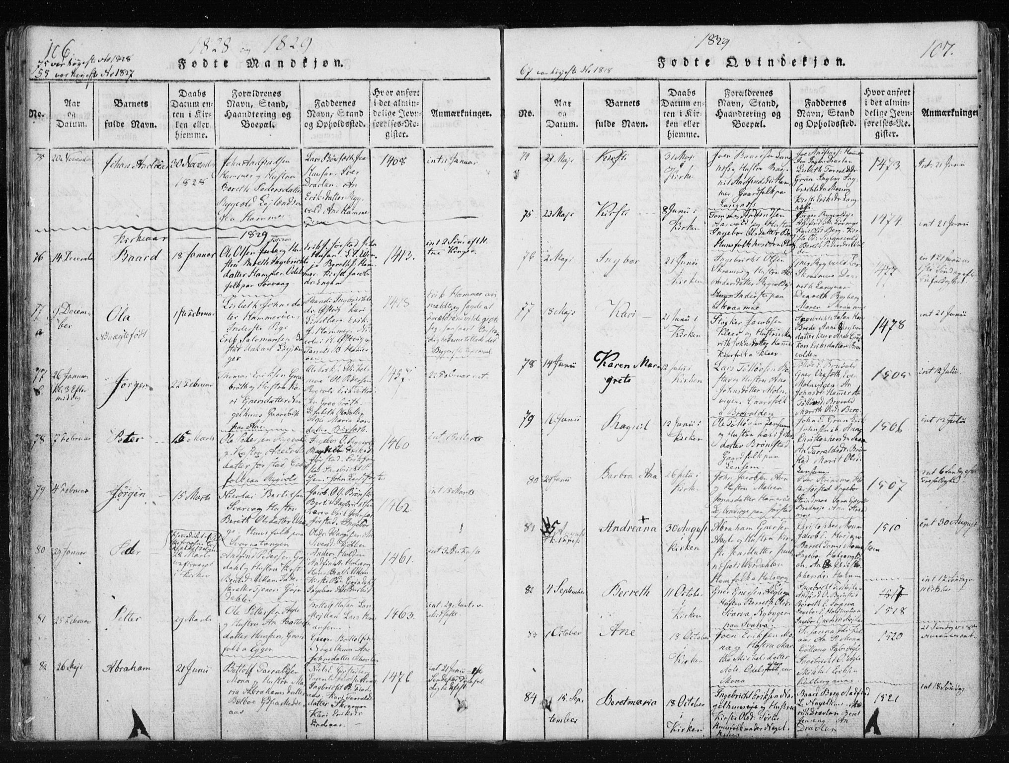 Ministerialprotokoller, klokkerbøker og fødselsregistre - Nord-Trøndelag, SAT/A-1458/749/L0469: Ministerialbok nr. 749A03, 1817-1857, s. 106-107