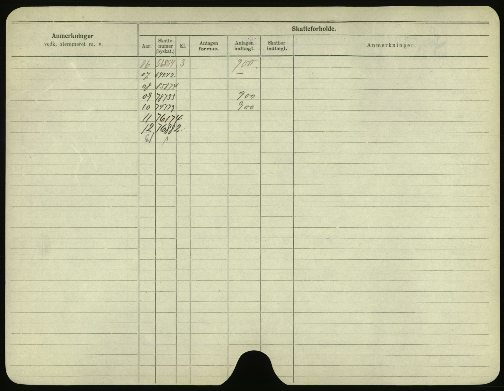 Oslo folkeregister, Registerkort, SAO/A-11715/F/Fa/Fac/L0001: Menn, 1906-1914, s. 176b