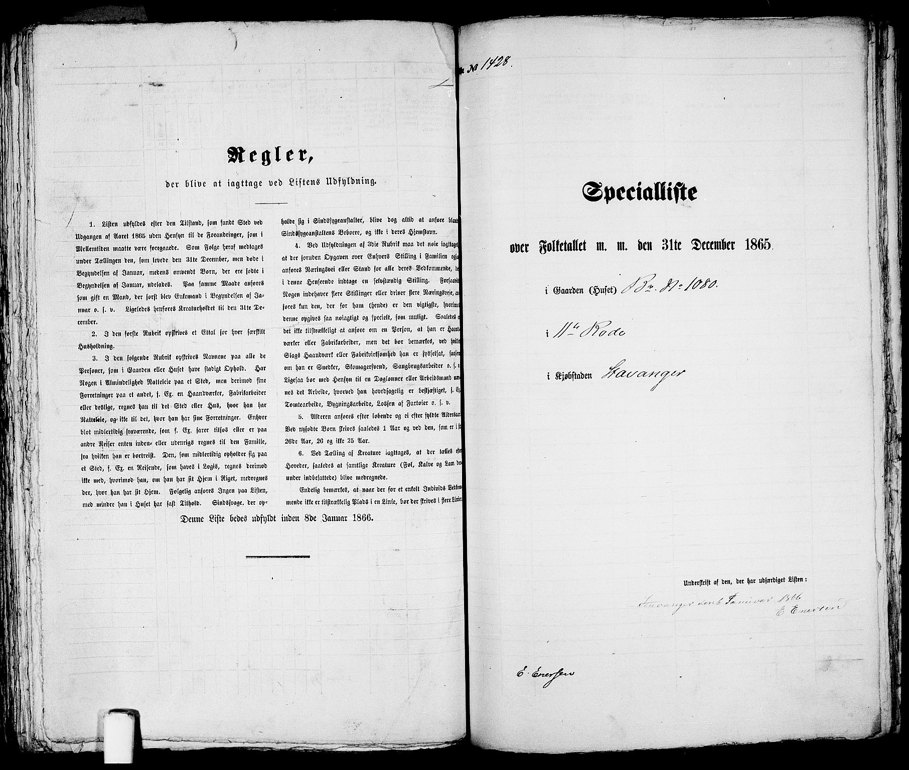 RA, Folketelling 1865 for 1103 Stavanger kjøpstad, 1865, s. 2890