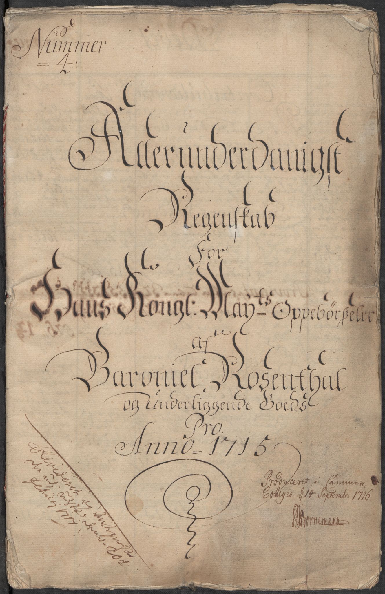 Rentekammeret inntil 1814, Reviderte regnskaper, Fogderegnskap, AV/RA-EA-4092/R49/L3139: Fogderegnskap Rosendal Baroni, 1715-1717, s. 6