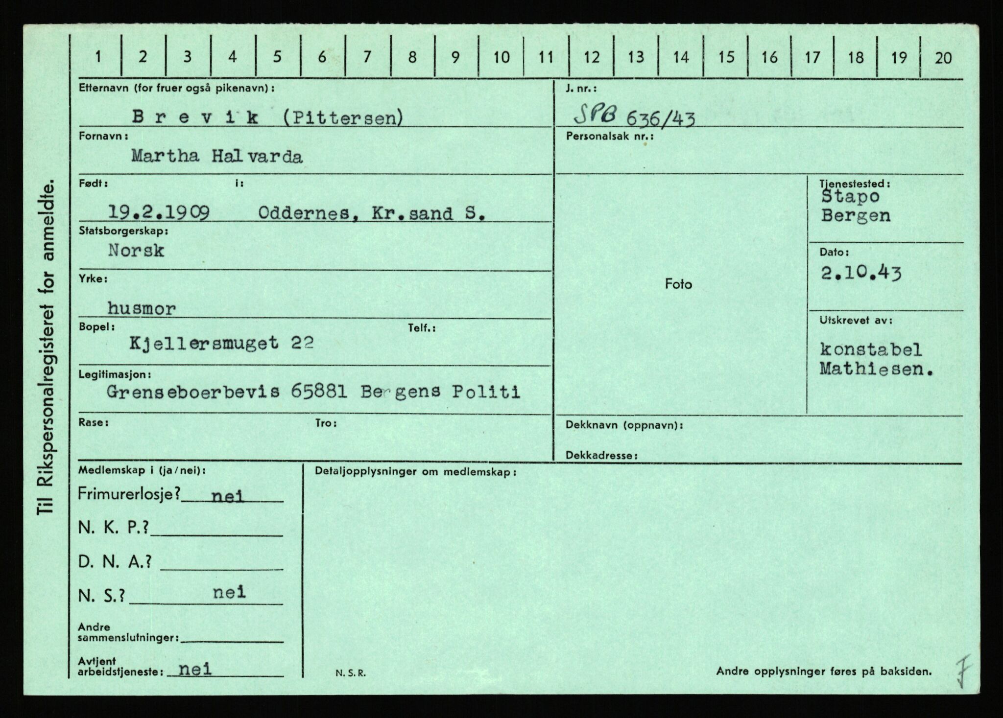 Statspolitiet - Hovedkontoret / Osloavdelingen, AV/RA-S-1329/C/Ca/L0003: Brechan - Eichinger	, 1943-1945, s. 378
