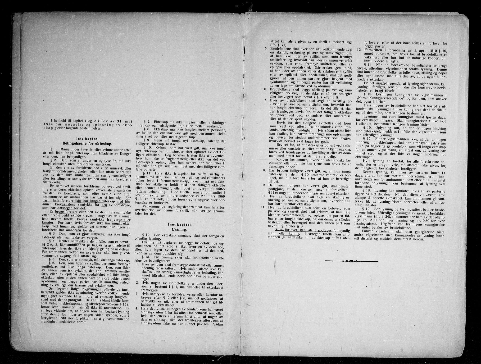 Ramnes kirkebøker, AV/SAKO-A-314/H/Ha/L0001: Lysningsprotokoll nr. 1, 1919-1969