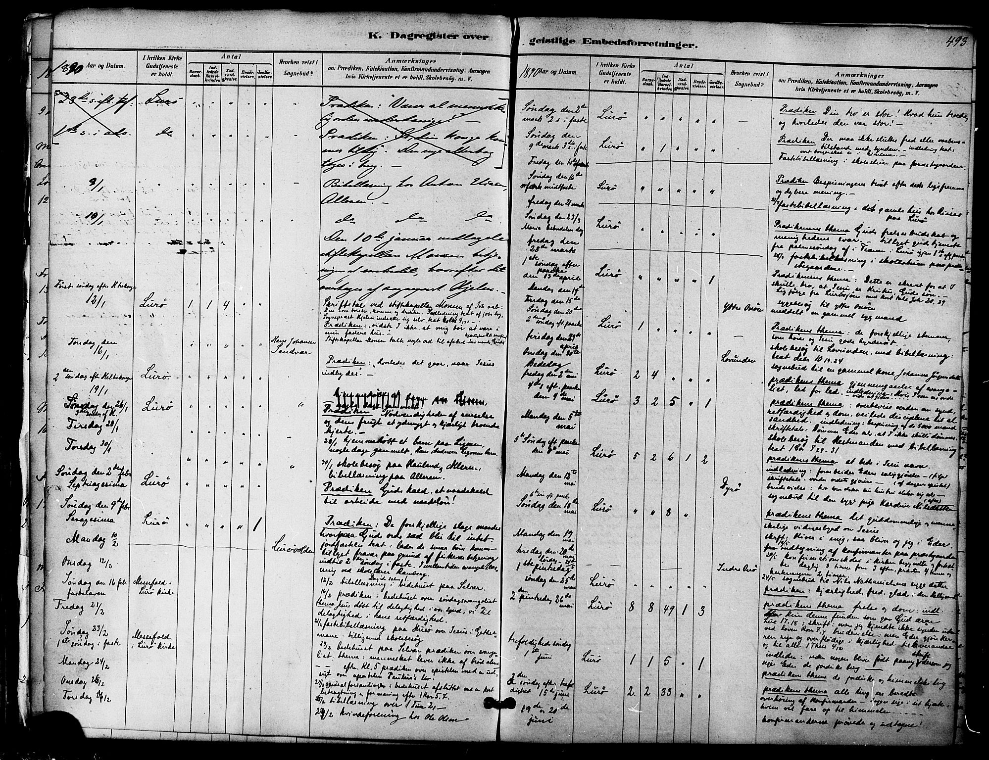 Ministerialprotokoller, klokkerbøker og fødselsregistre - Nordland, SAT/A-1459/839/L0568: Ministerialbok nr. 839A05, 1880-1902, s. 493