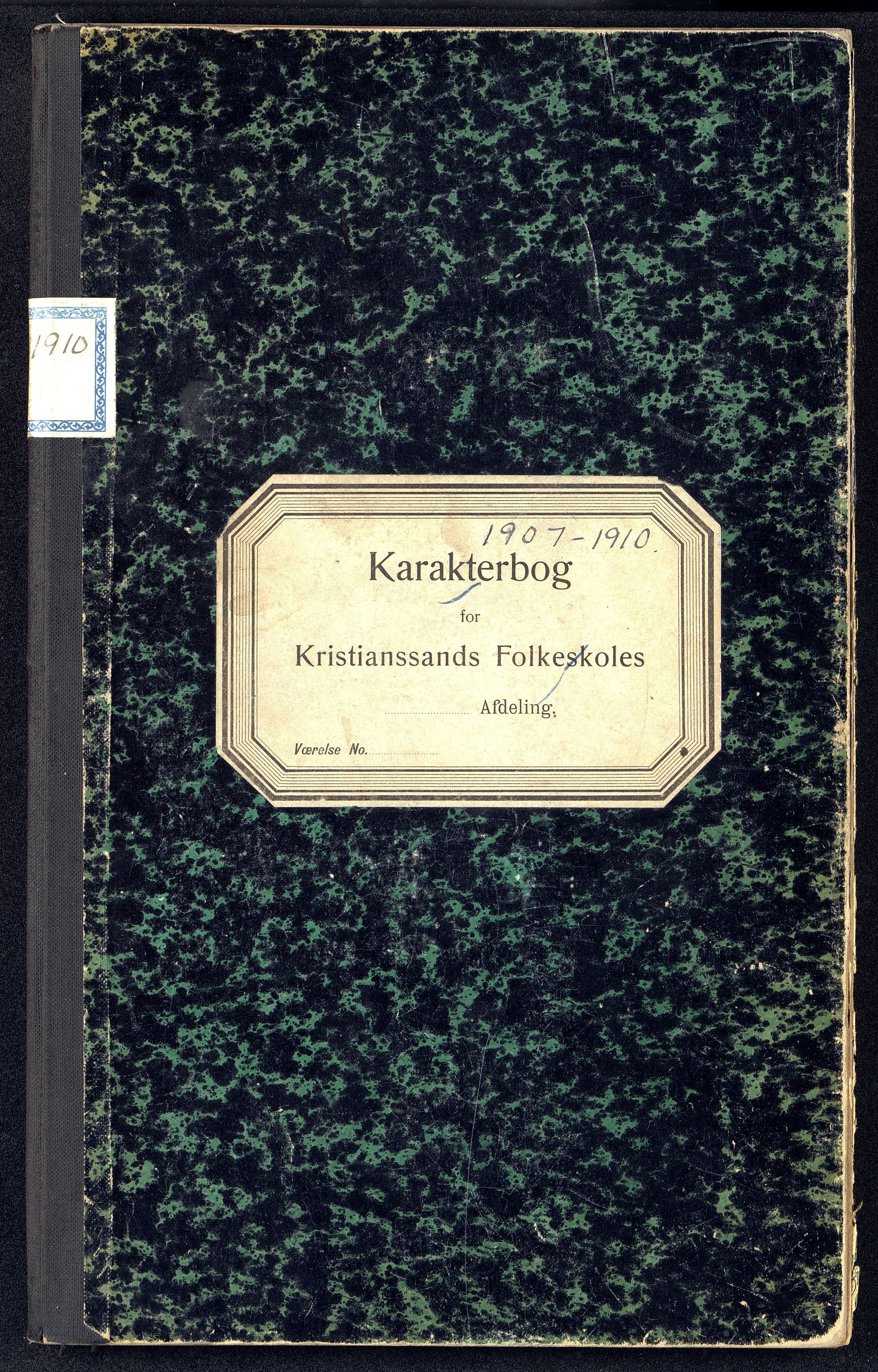 Kristiansand By - Øvingsskolen, ARKSOR/1001KG561/G/Gb/L0002/0006: Karakterprotokoller / Karakterprotokoll, 1907-1910