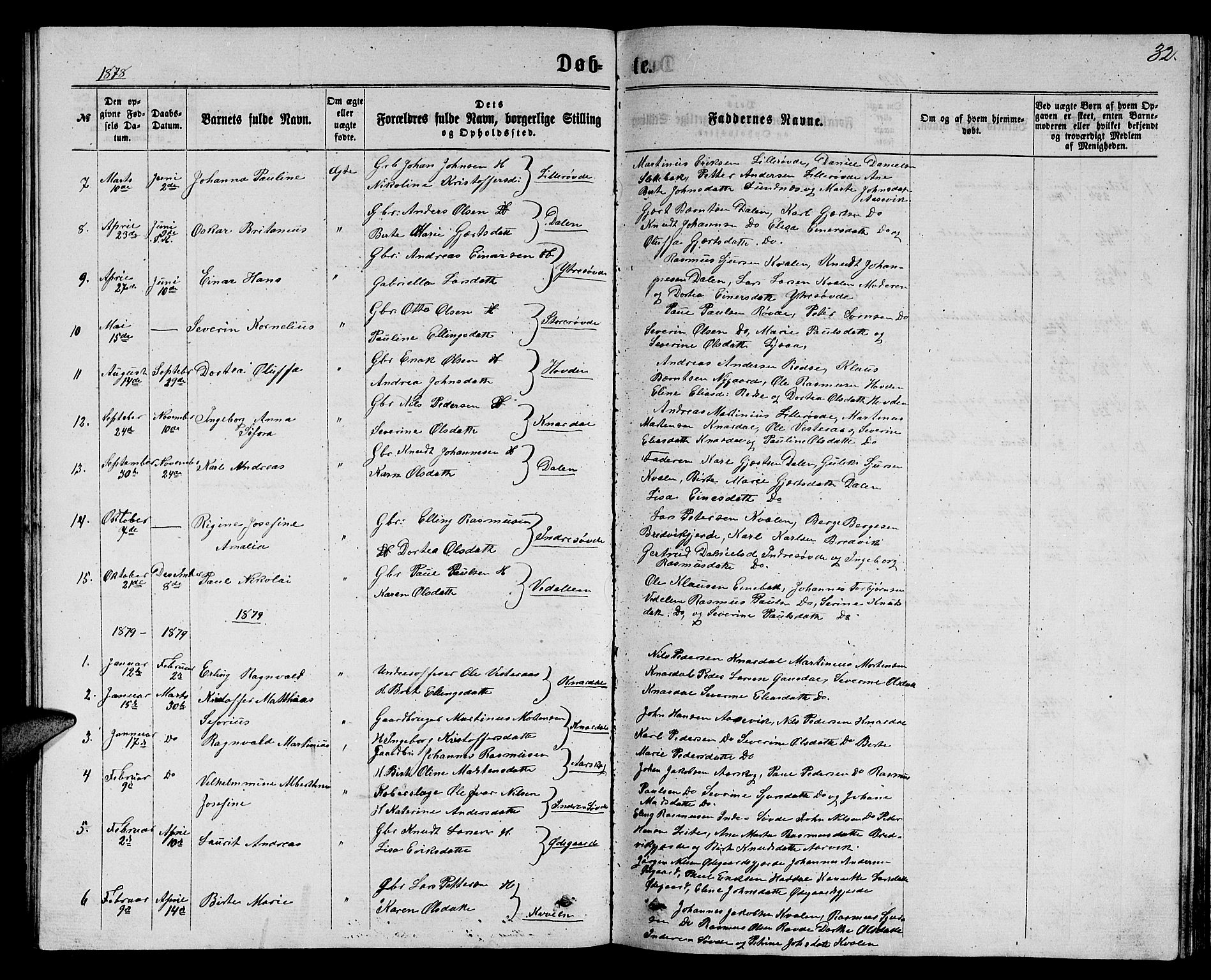 Ministerialprotokoller, klokkerbøker og fødselsregistre - Møre og Romsdal, AV/SAT-A-1454/504/L0059: Klokkerbok nr. 504C01, 1863-1883, s. 32