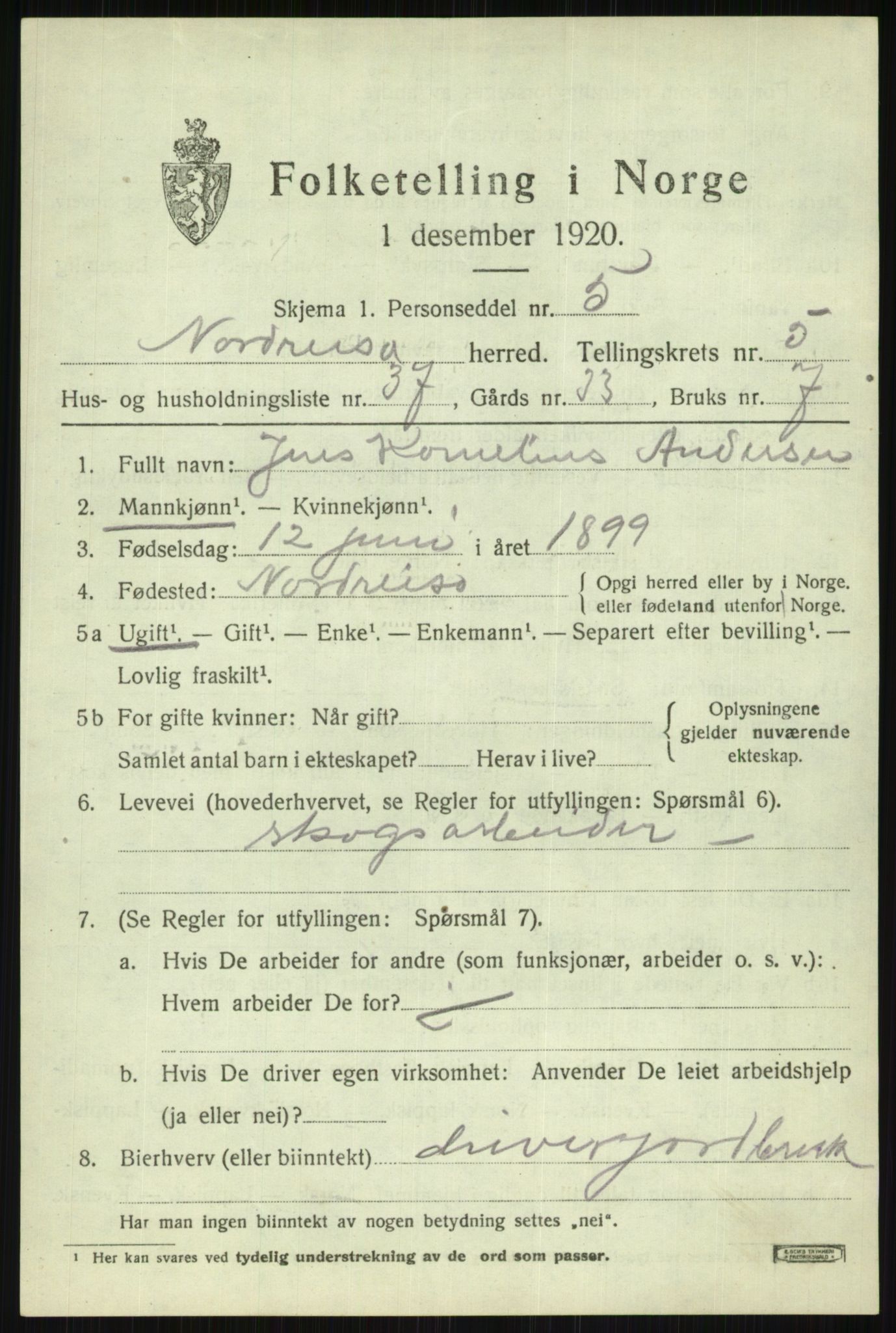 SATØ, Folketelling 1920 for 1942 Nordreisa herred, 1920, s. 2679