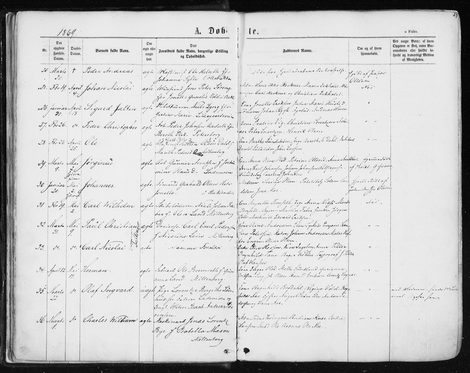 Ministerialprotokoller, klokkerbøker og fødselsregistre - Sør-Trøndelag, SAT/A-1456/604/L0186: Ministerialbok nr. 604A07, 1866-1877, s. 29