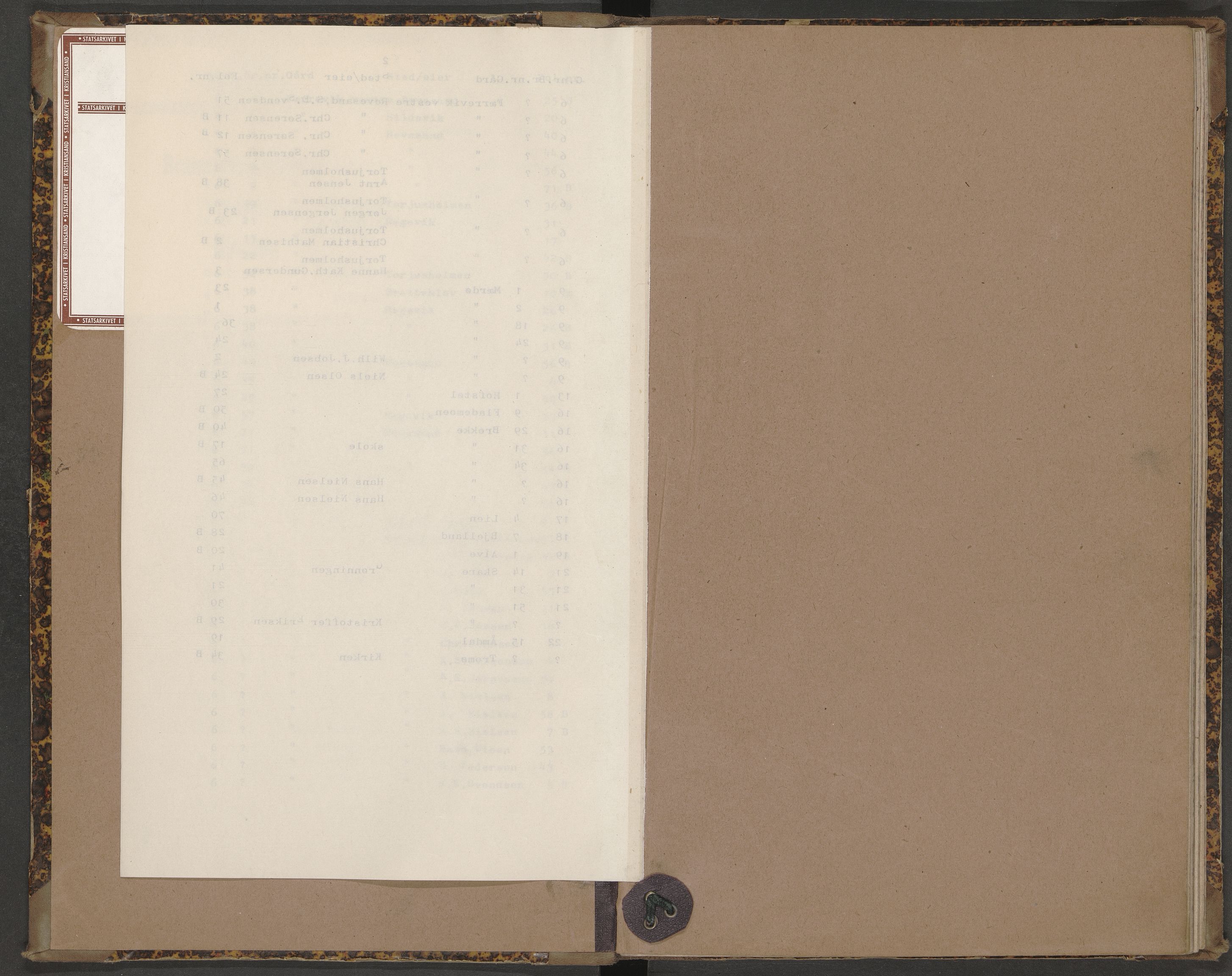 Norges Brannkasse Tromøy, AV/SAK-2241-0049/F/Fa/L0005: Branntakstprotokoll nr. 1c med gårdsnavnregister, 1890-1904