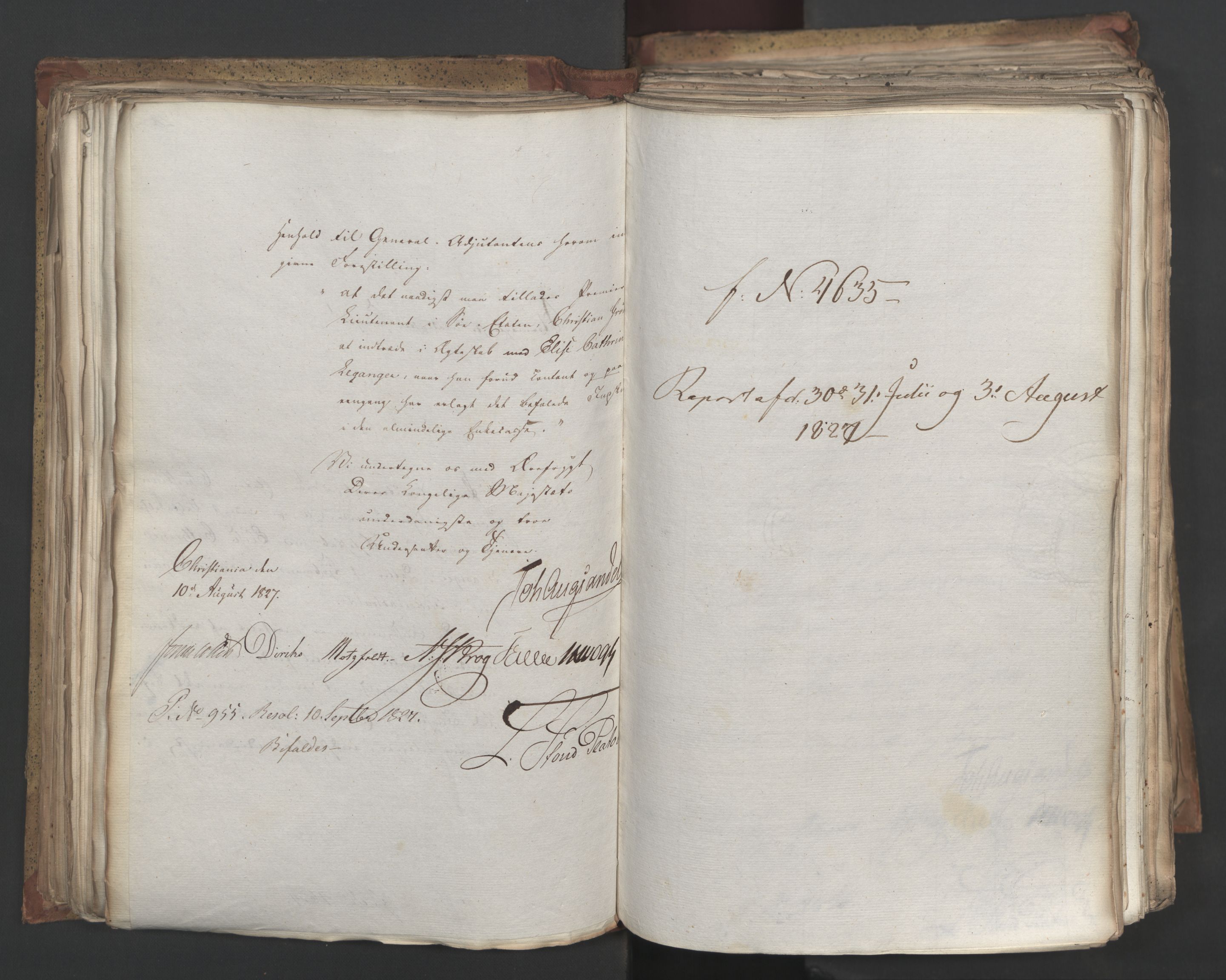 Statsrådsavdelingen i Stockholm, AV/RA-S-1003/D/Da/L0052: Regjeringsinnstillinger nr. 4566-4799, 1827, s. 198
