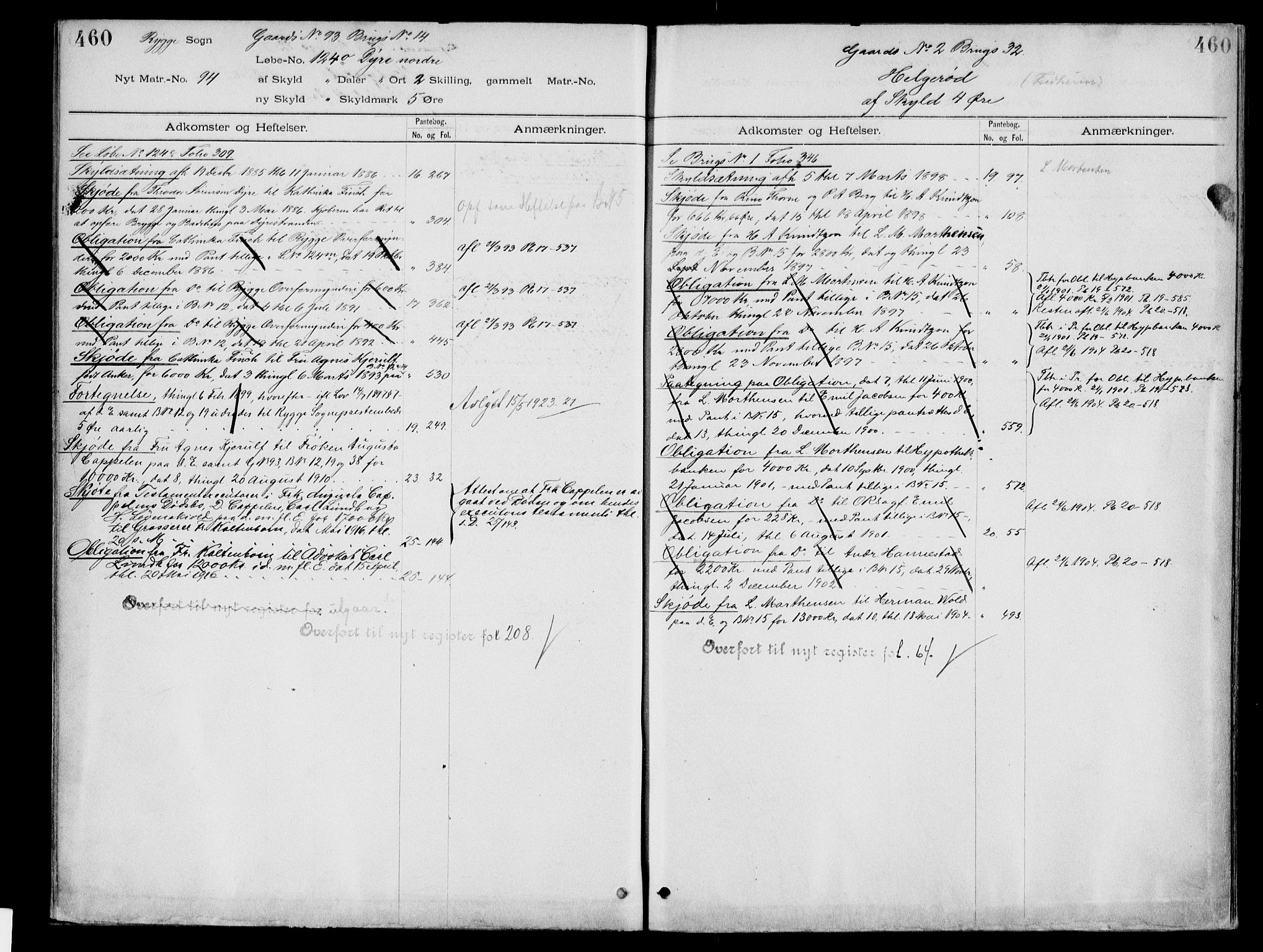 Moss sorenskriveri, SAO/A-10168: Panteregister nr. IV 3b, 1769-1926, s. 460