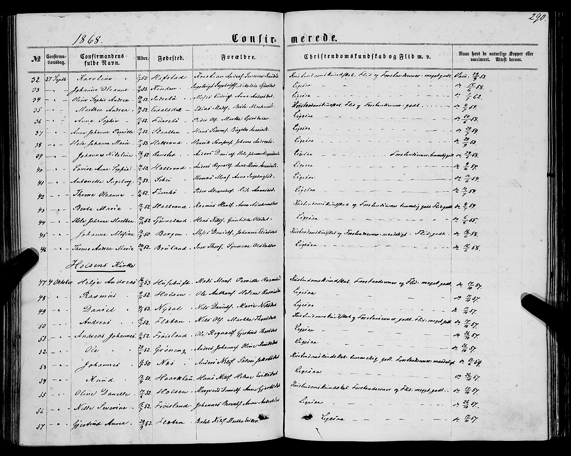Førde sokneprestembete, SAB/A-79901/H/Haa/Haaa/L0009: Ministerialbok nr. A 9, 1861-1877, s. 290