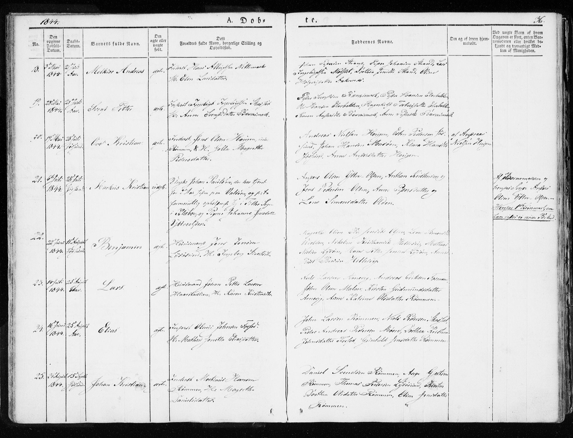 Ministerialprotokoller, klokkerbøker og fødselsregistre - Sør-Trøndelag, SAT/A-1456/655/L0676: Ministerialbok nr. 655A05, 1830-1847, s. 36