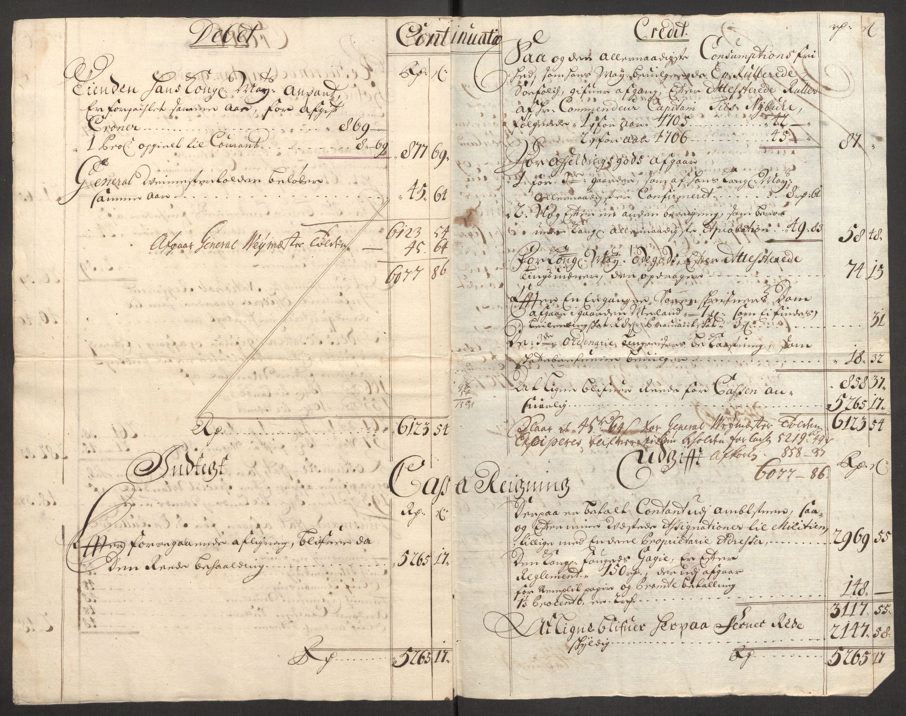 Rentekammeret inntil 1814, Reviderte regnskaper, Fogderegnskap, RA/EA-4092/R57/L3857: Fogderegnskap Fosen, 1706-1707, s. 262