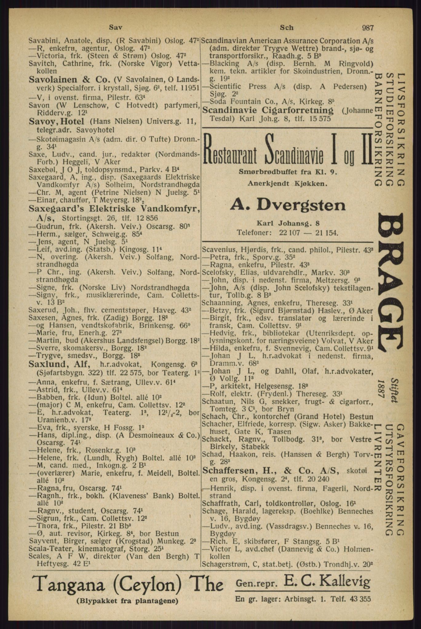 Kristiania/Oslo adressebok, PUBL/-, 1927, s. 987