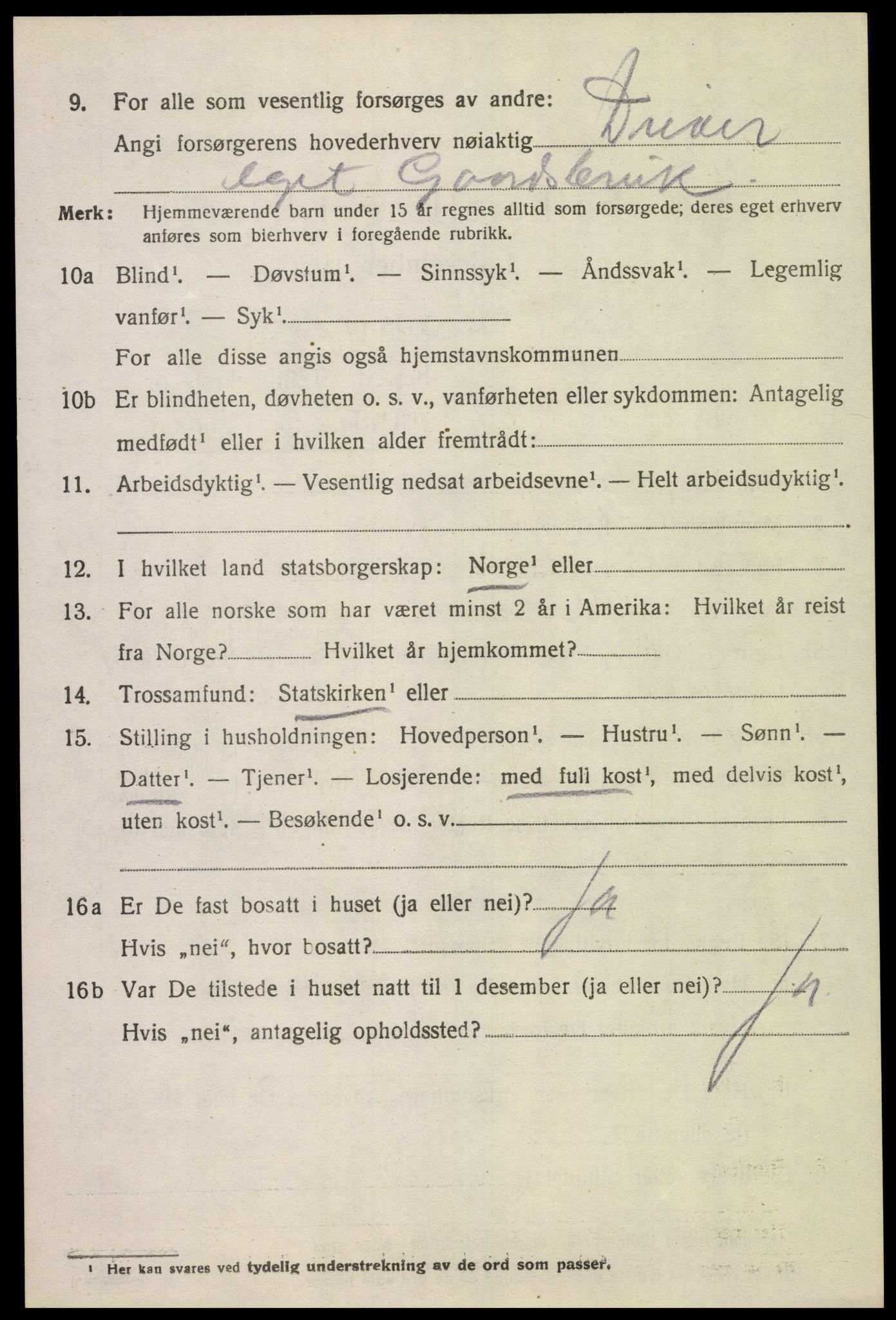 SAK, Folketelling 1920 for 1026 Åseral herred, 1920, s. 2013