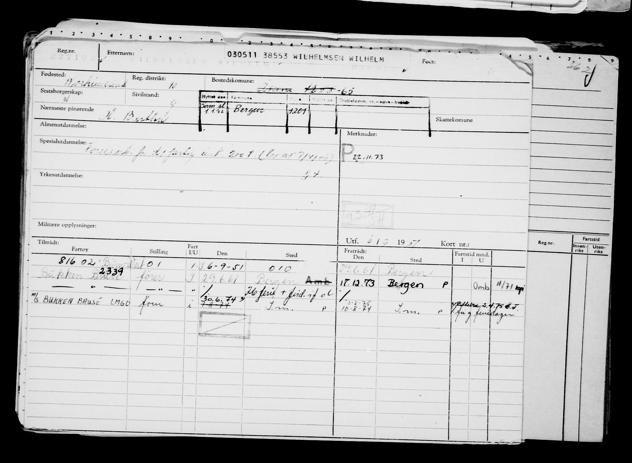 Direktoratet for sjømenn, AV/RA-S-3545/G/Gb/L0096: Hovedkort, 1911, s. 41