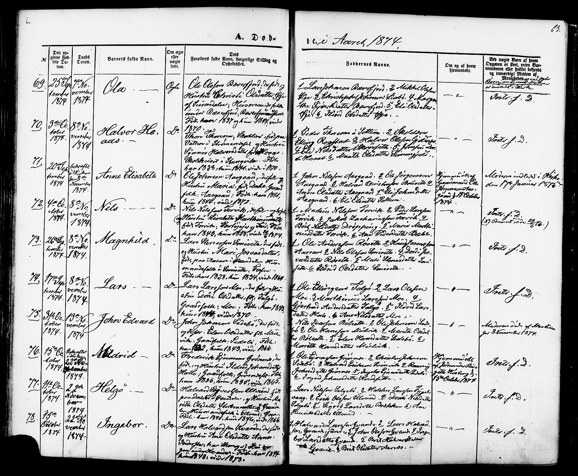 Ministerialprotokoller, klokkerbøker og fødselsregistre - Møre og Romsdal, AV/SAT-A-1454/592/L1027: Ministerialbok nr. 592A05, 1865-1878, s. 63
