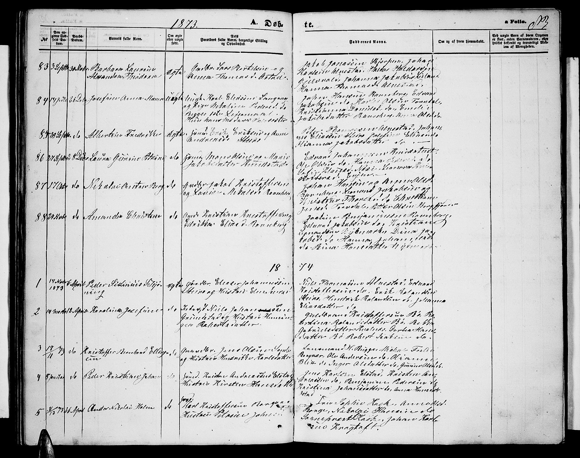Ministerialprotokoller, klokkerbøker og fødselsregistre - Nordland, AV/SAT-A-1459/880/L1140: Klokkerbok nr. 880C02, 1861-1875, s. 83