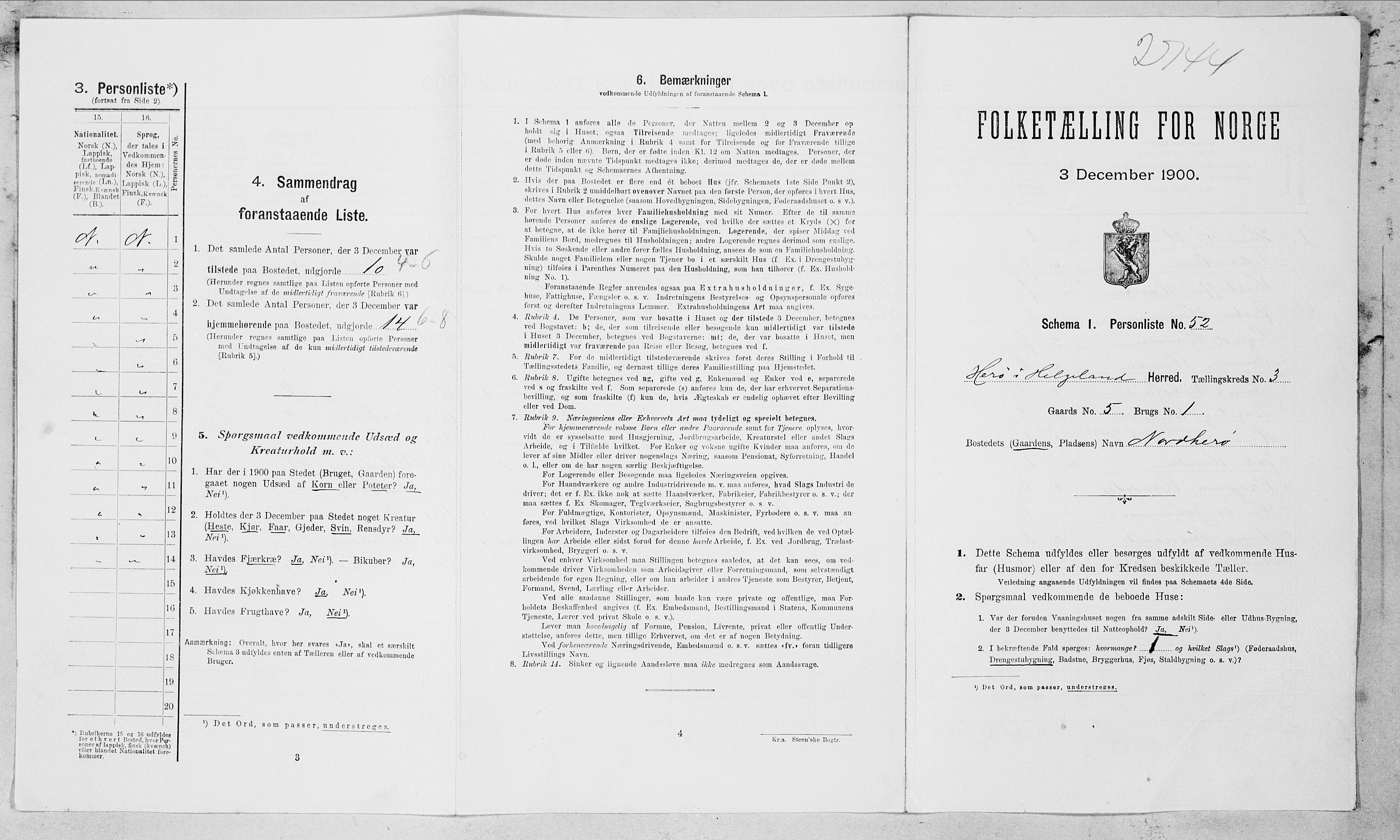 SAT, Folketelling 1900 for 1818 Herøy herred, 1900, s. 276