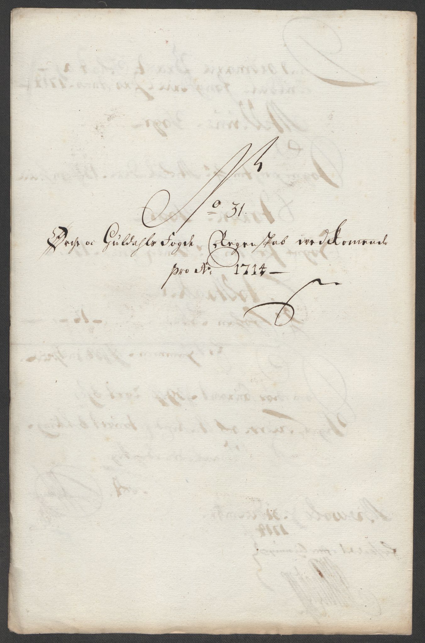 Rentekammeret inntil 1814, Reviderte regnskaper, Fogderegnskap, RA/EA-4092/R60/L3965: Fogderegnskap Orkdal og Gauldal, 1714, s. 289