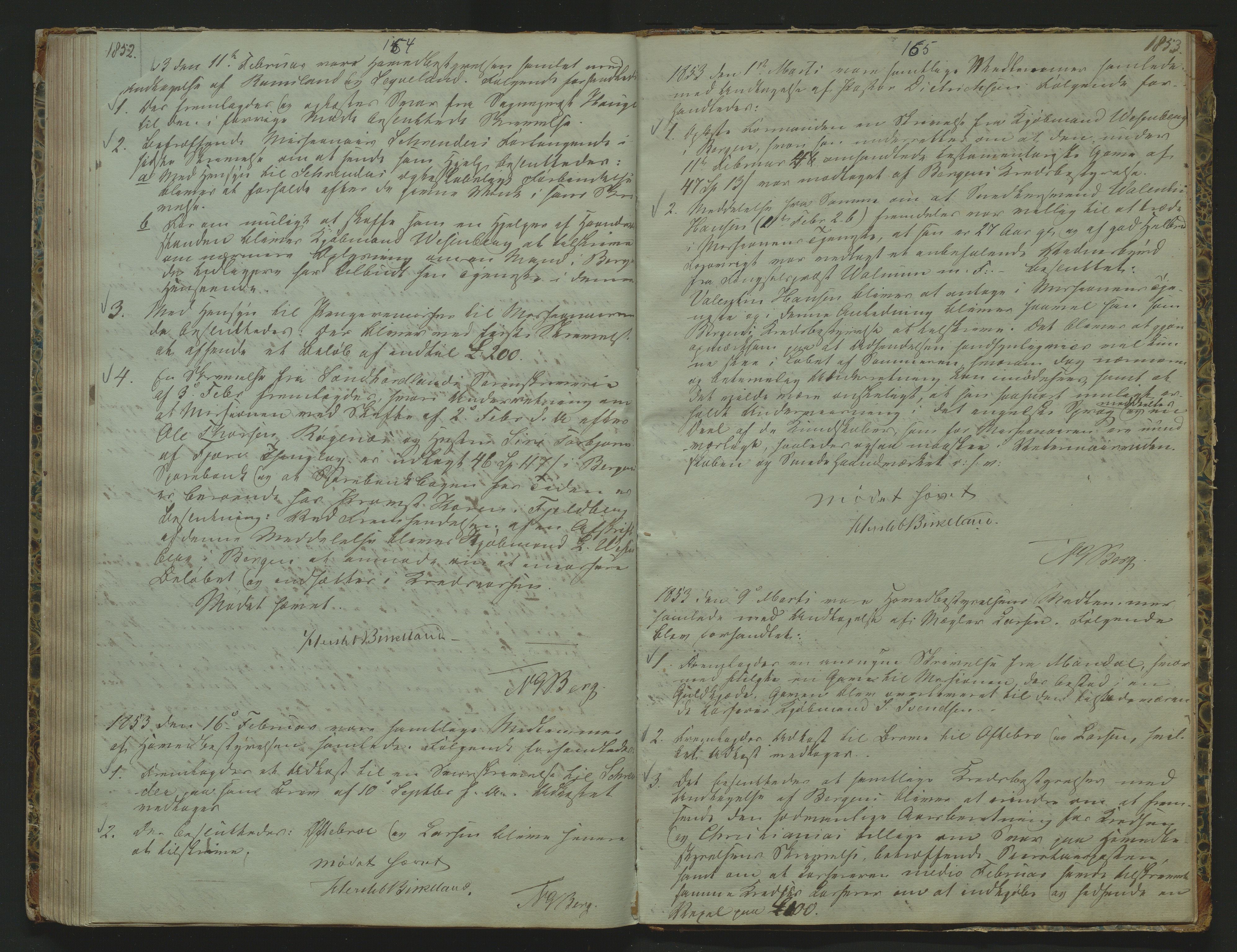 Det Norske Misjonsselskap - hovedadministrasjonen, VID/MA-A-1045/D/Da/Daa/L0006: Styreprotokoll nr. I, 12. august 1842 - 6. oktober 1853, 1842-1853, s. 164-165