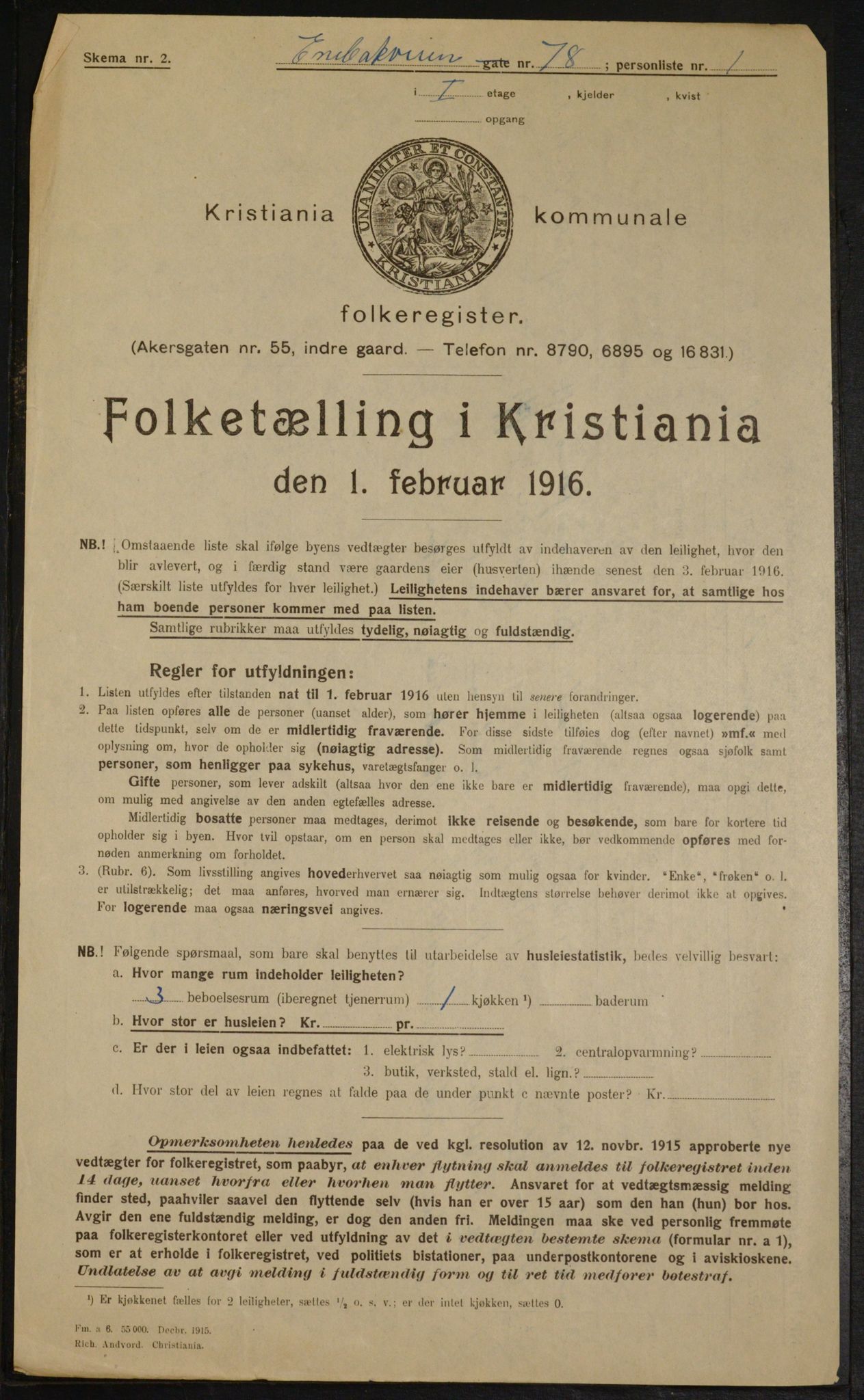 OBA, Kommunal folketelling 1.2.1916 for Kristiania, 1916, s. 21877