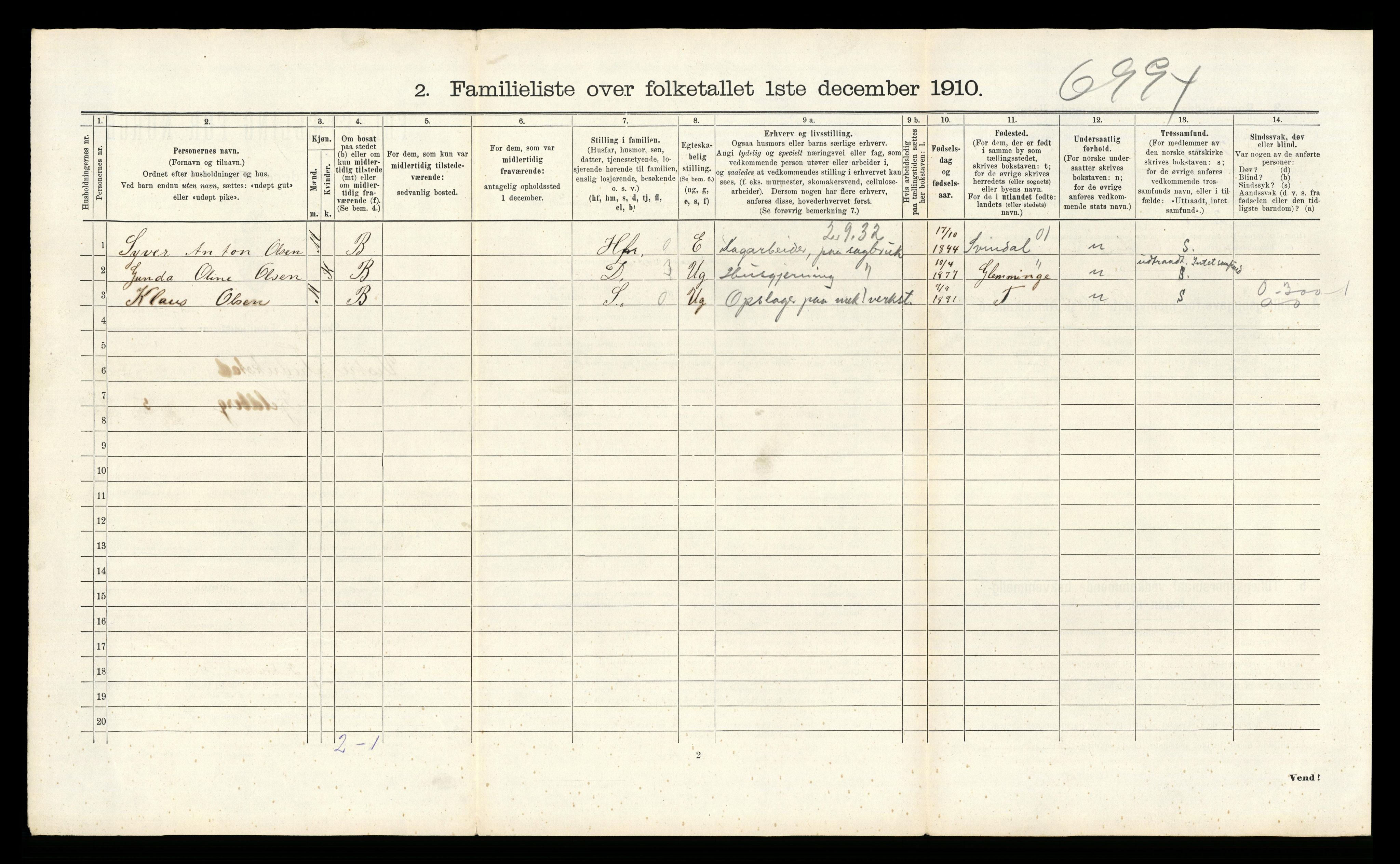 RA, Folketelling 1910 for 0103 Fredrikstad kjøpstad, 1910, s. 9991