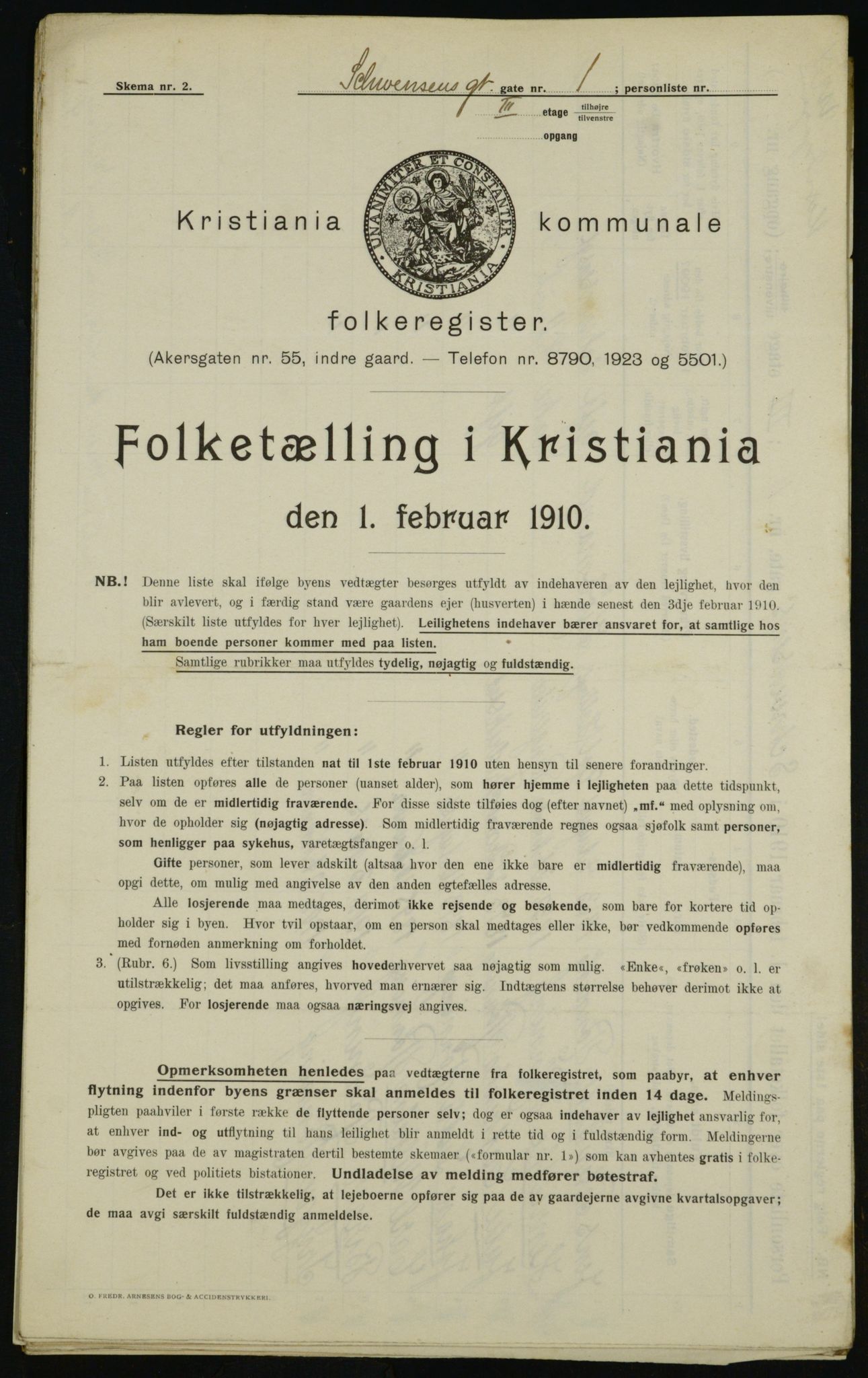 OBA, Kommunal folketelling 1.2.1910 for Kristiania, 1910, s. 88509