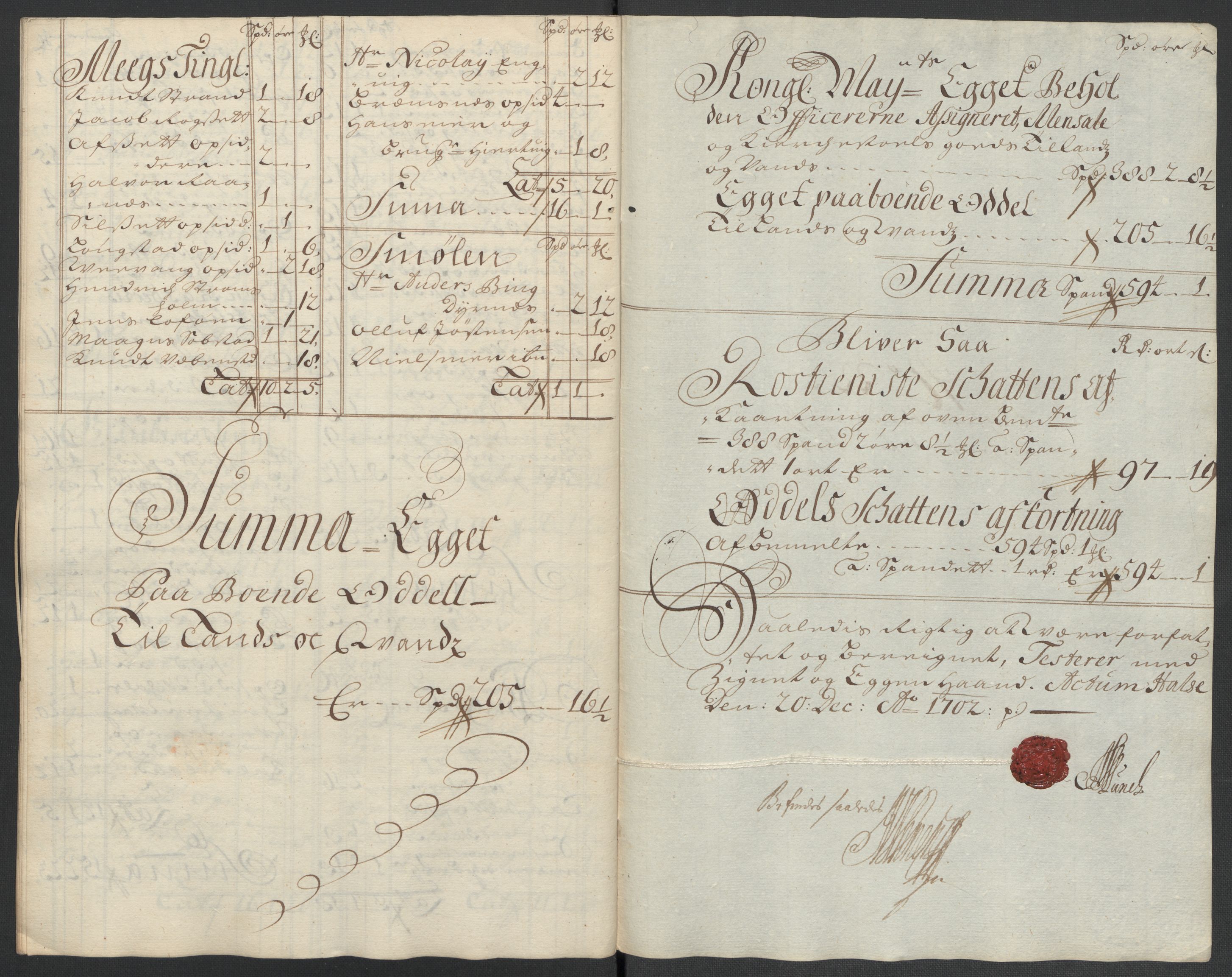 Rentekammeret inntil 1814, Reviderte regnskaper, Fogderegnskap, AV/RA-EA-4092/R56/L3739: Fogderegnskap Nordmøre, 1700-1702, s. 508