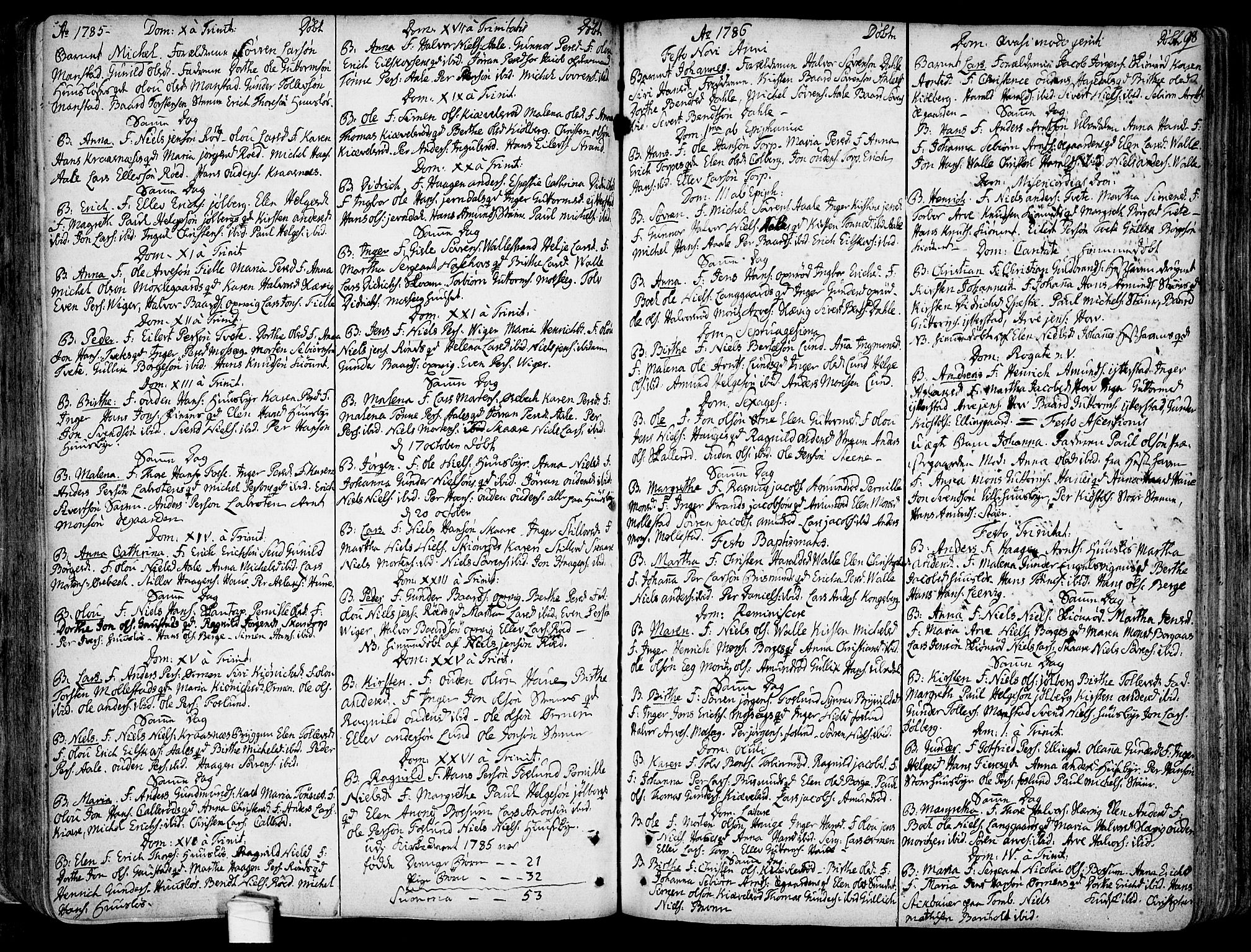 Onsøy prestekontor Kirkebøker, AV/SAO-A-10914/F/Fa/L0001: Ministerialbok nr. I 1, 1733-1814, s. 98