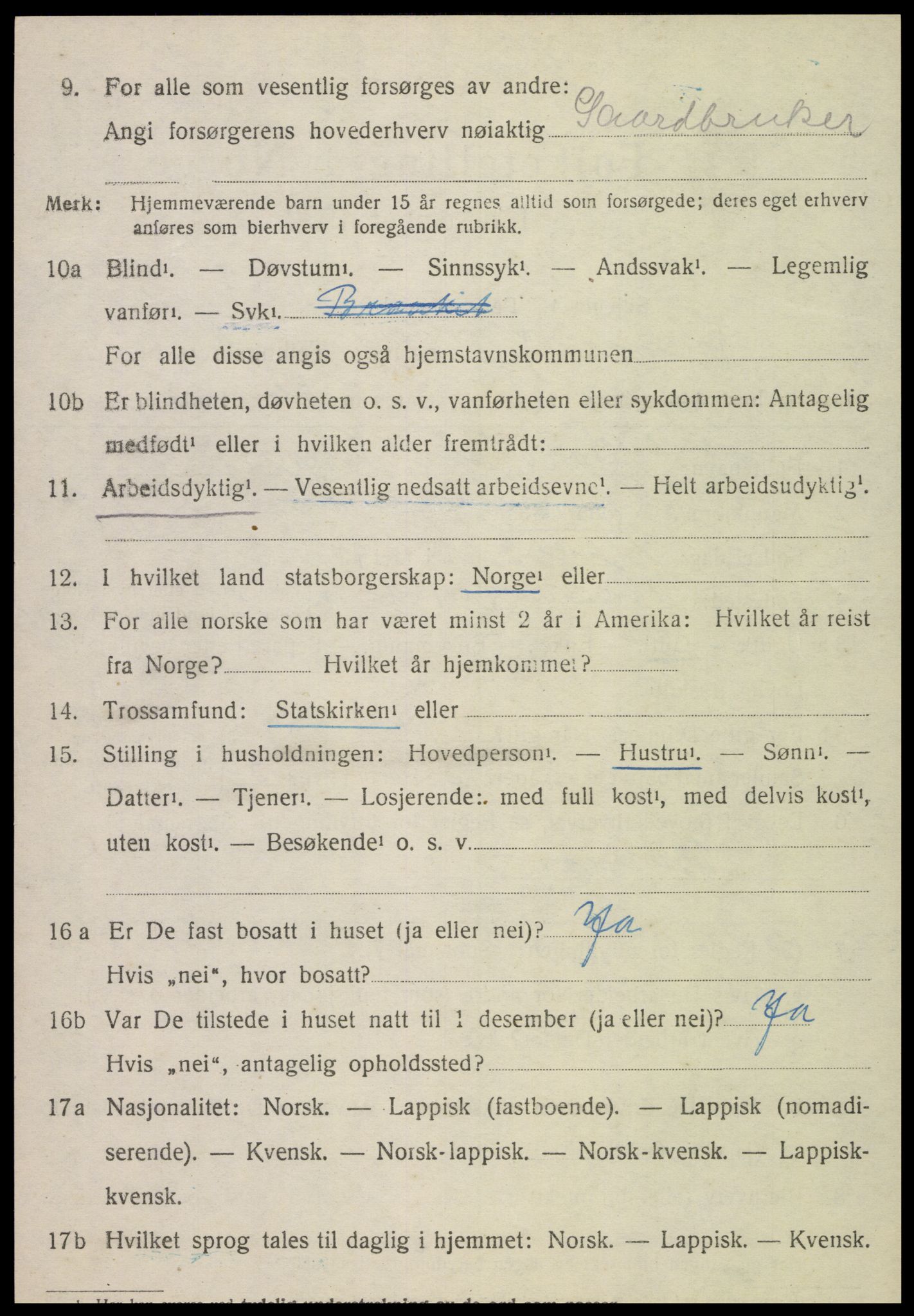 SAT, Folketelling 1920 for 1735 Kvam herred, 1920, s. 2316