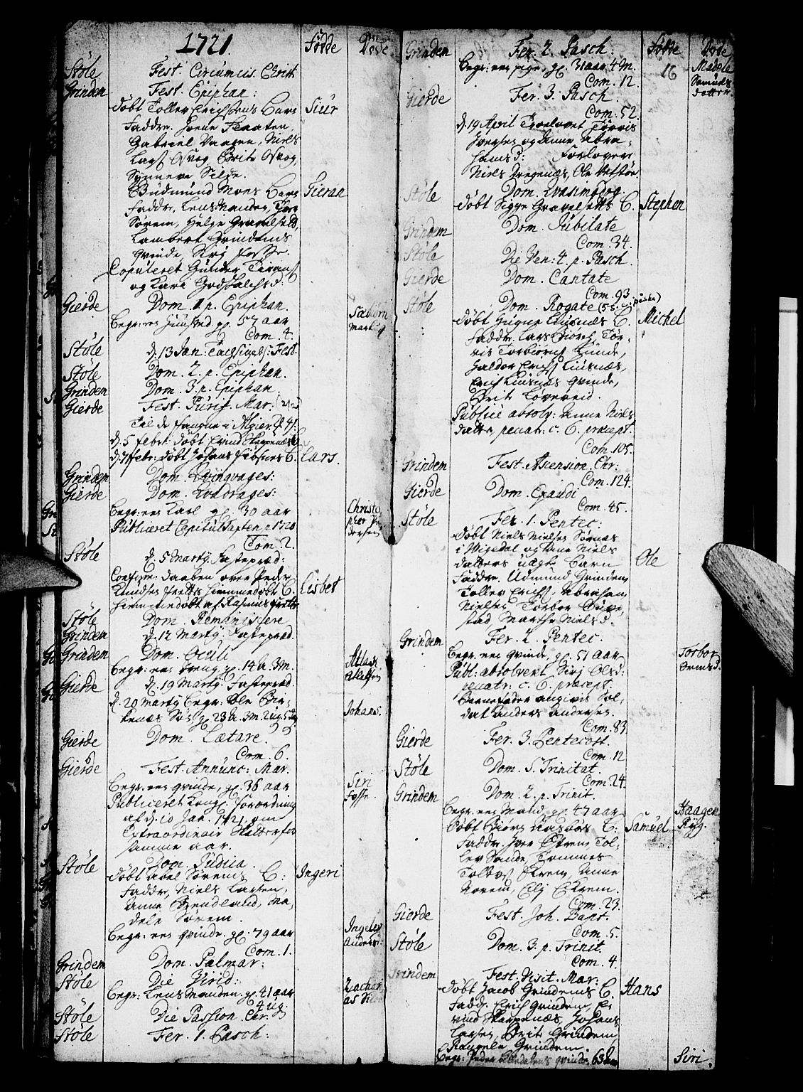 Etne sokneprestembete, SAB/A-75001/H/Haa: Ministerialbok nr. A 1, 1715-1741, s. 16