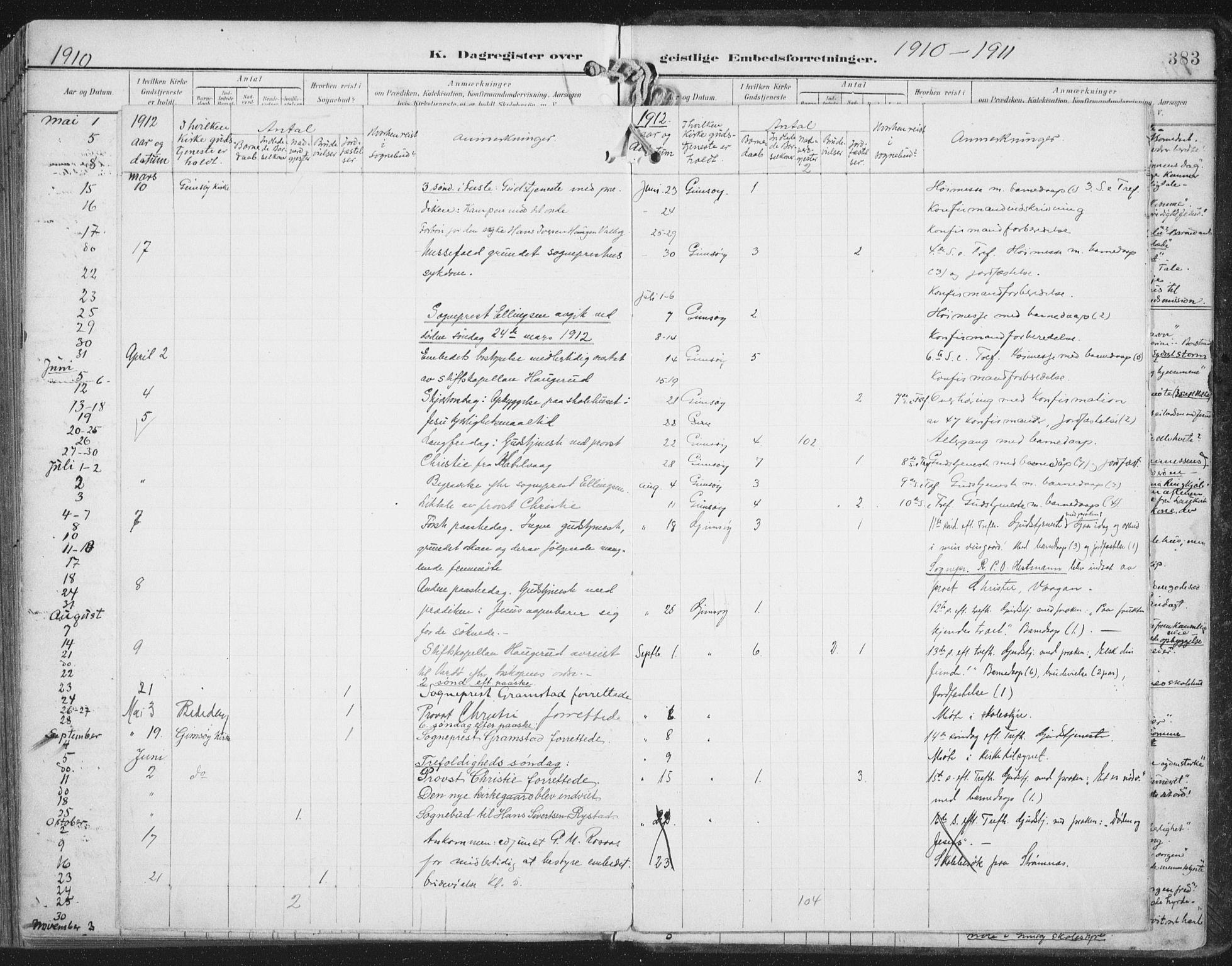 Ministerialprotokoller, klokkerbøker og fødselsregistre - Nordland, AV/SAT-A-1459/876/L1098: Ministerialbok nr. 876A04, 1896-1915, s. 383