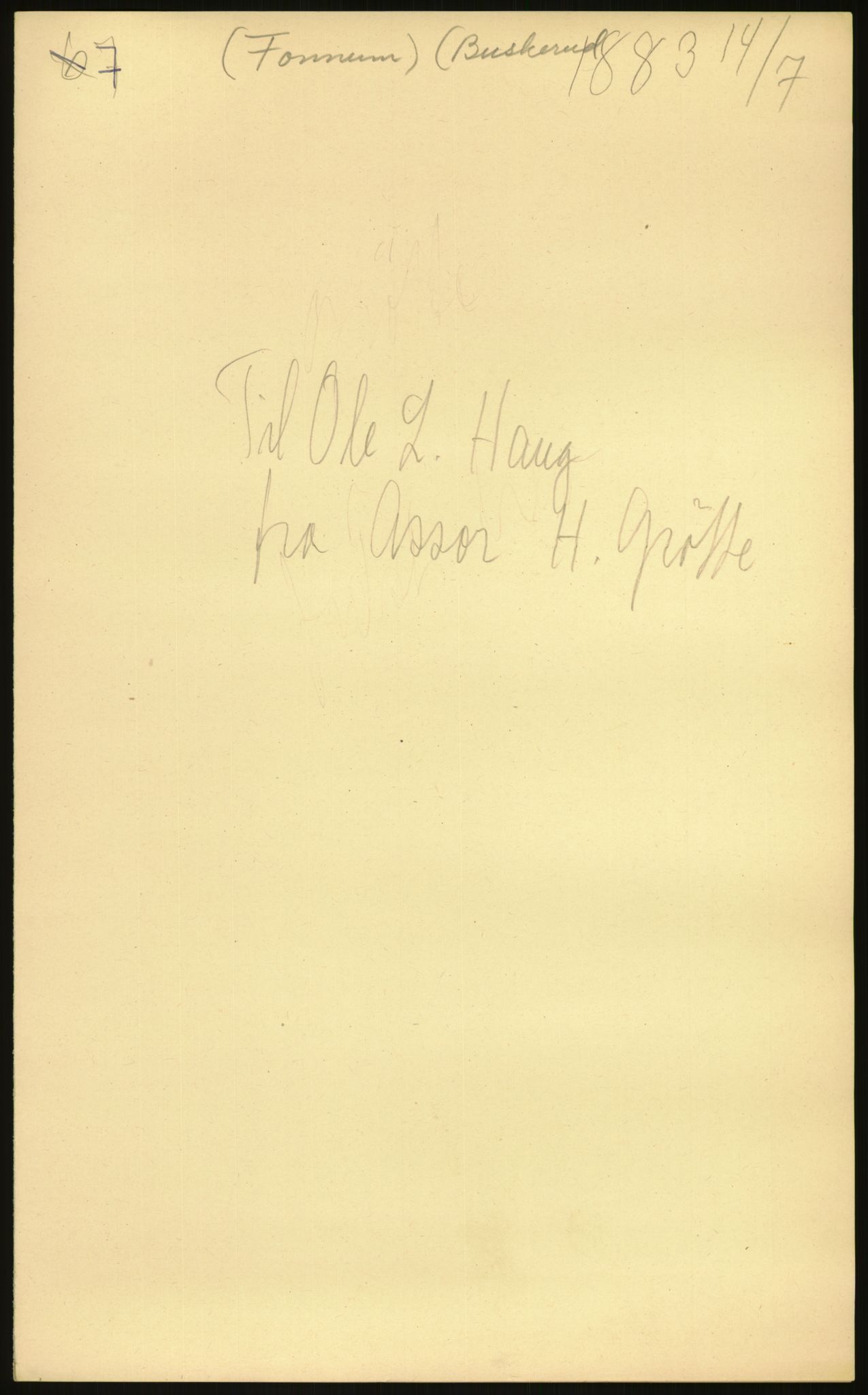 Samlinger til kildeutgivelse, Amerikabrevene, AV/RA-EA-4057/F/L0019: Innlån fra Buskerud: Fonnem - Kristoffersen, 1838-1914, s. 527
