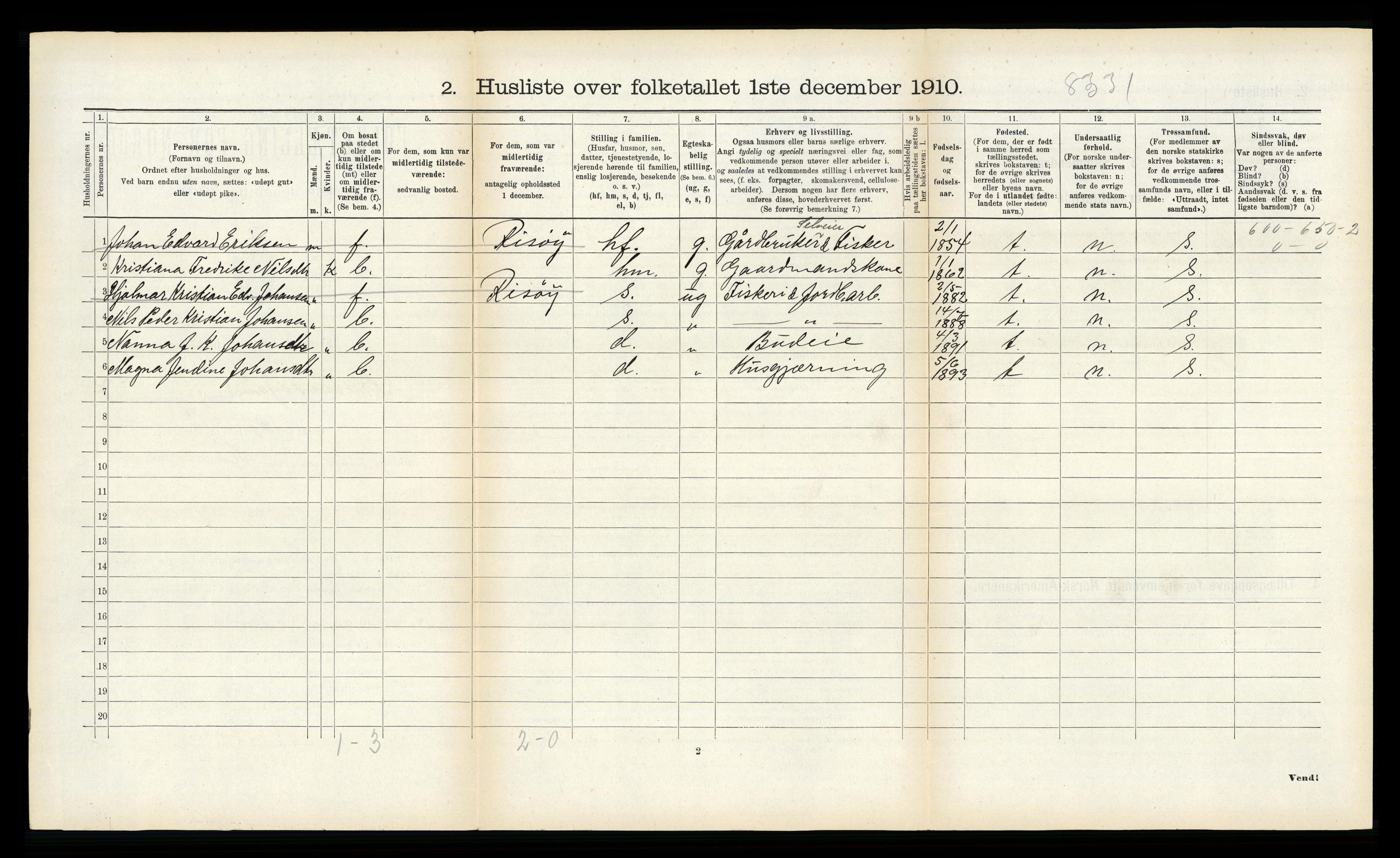 RA, Folketelling 1910 for 1934 Tromsøysund herred, 1910, s. 1340
