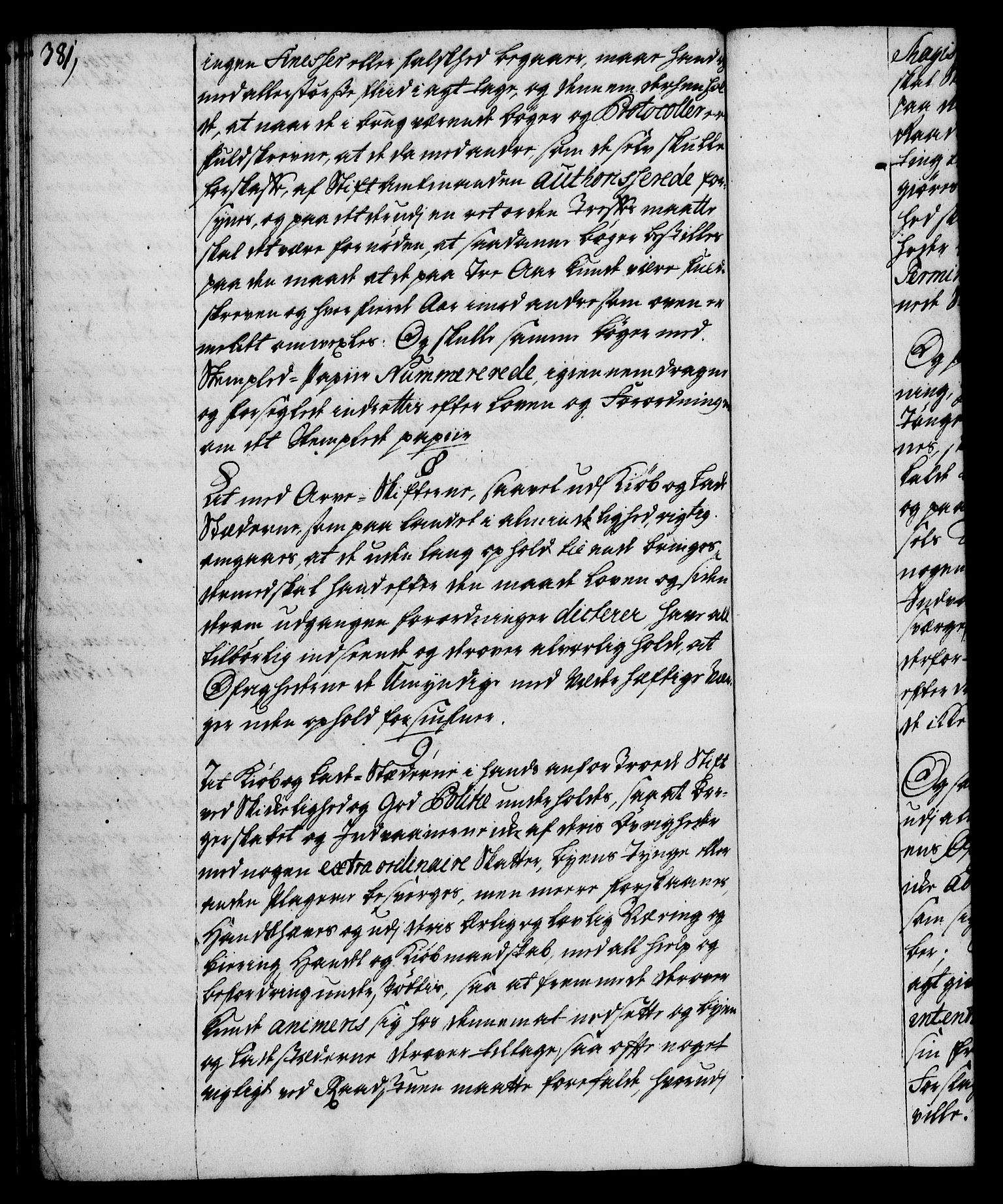 Rentekammeret, Kammerkanselliet, RA/EA-3111/G/Gg/Ggi/L0002: Norsk instruksjonsprotokoll med register (merket RK 53.35), 1729-1751, s. 381