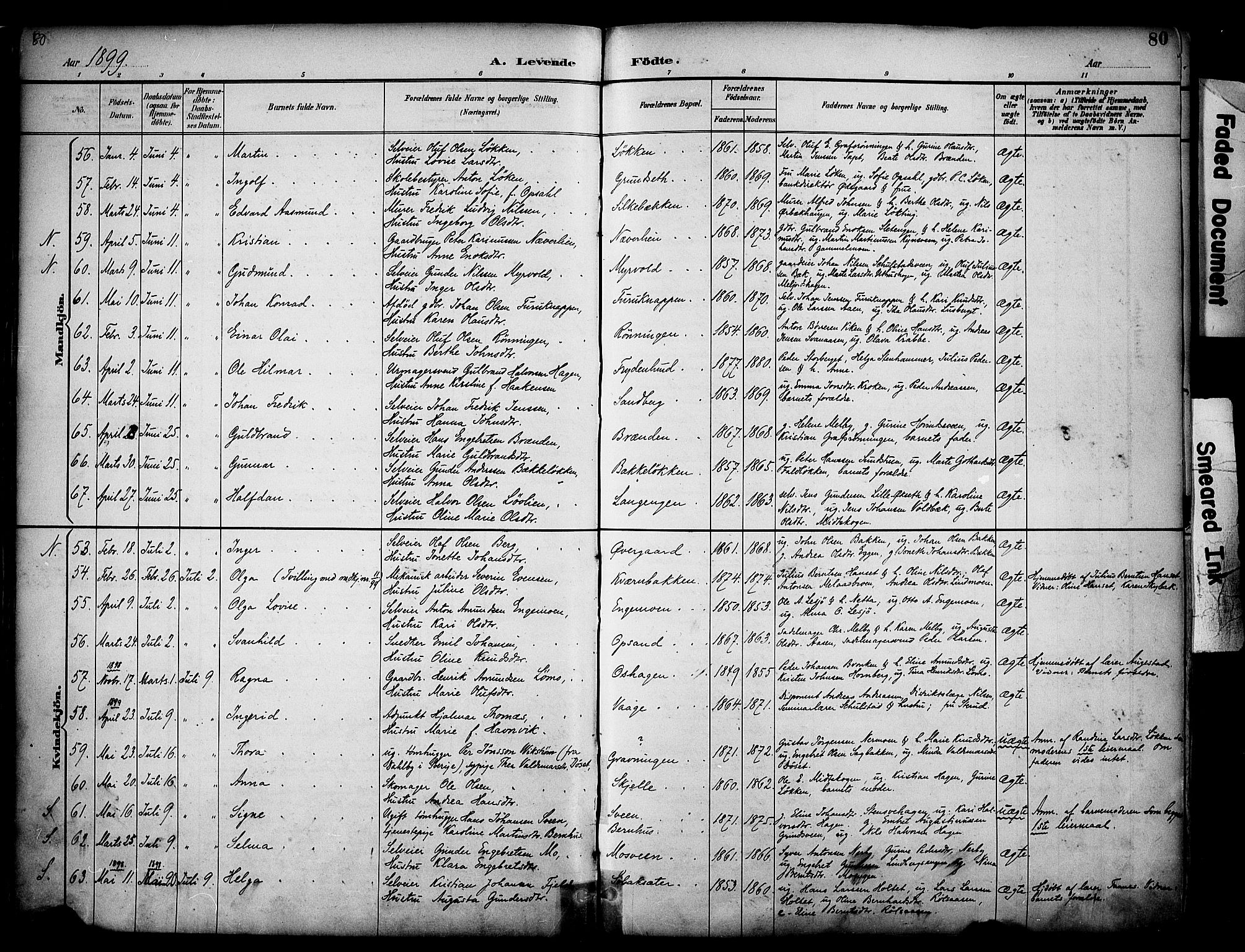 Elverum prestekontor, AV/SAH-PREST-044/H/Ha/Haa/L0014: Ministerialbok nr. 14, 1891-1909, s. 80
