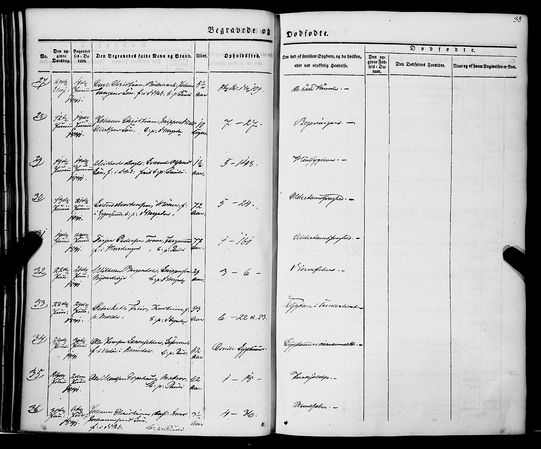 Nykirken Sokneprestembete, AV/SAB-A-77101/H/Haa/L0041: Ministerialbok nr. E 1, 1833-1850, s. 38