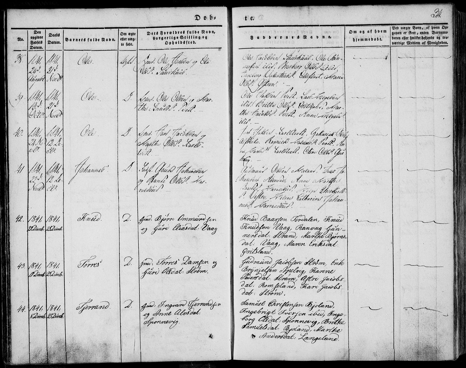 Skjold sokneprestkontor, AV/SAST-A-101847/H/Ha/Haa/L0006: Ministerialbok nr. A 6.1, 1835-1858, s. 34