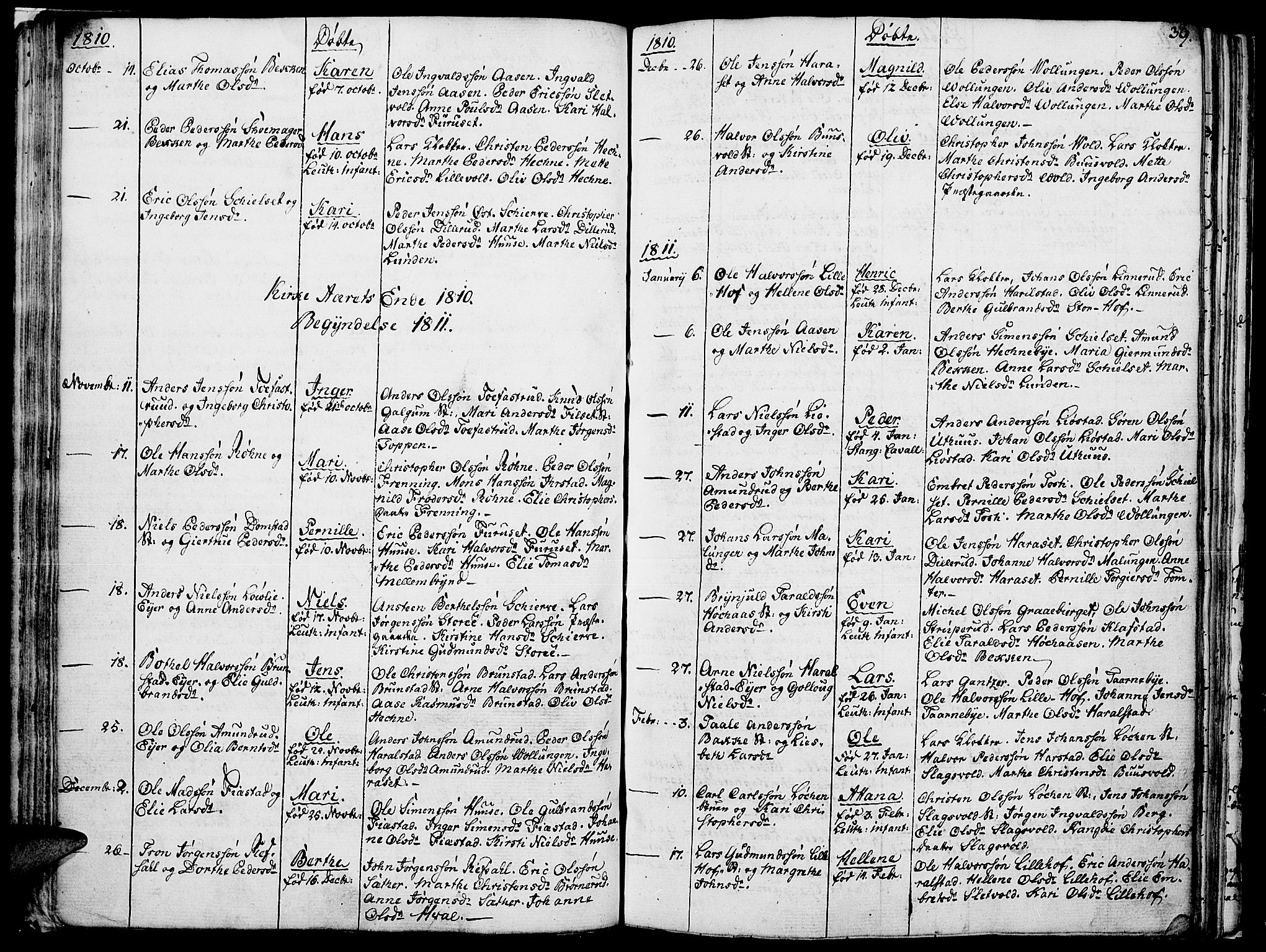 Romedal prestekontor, AV/SAH-PREST-004/K/L0001: Ministerialbok nr. 1, 1799-1814, s. 39