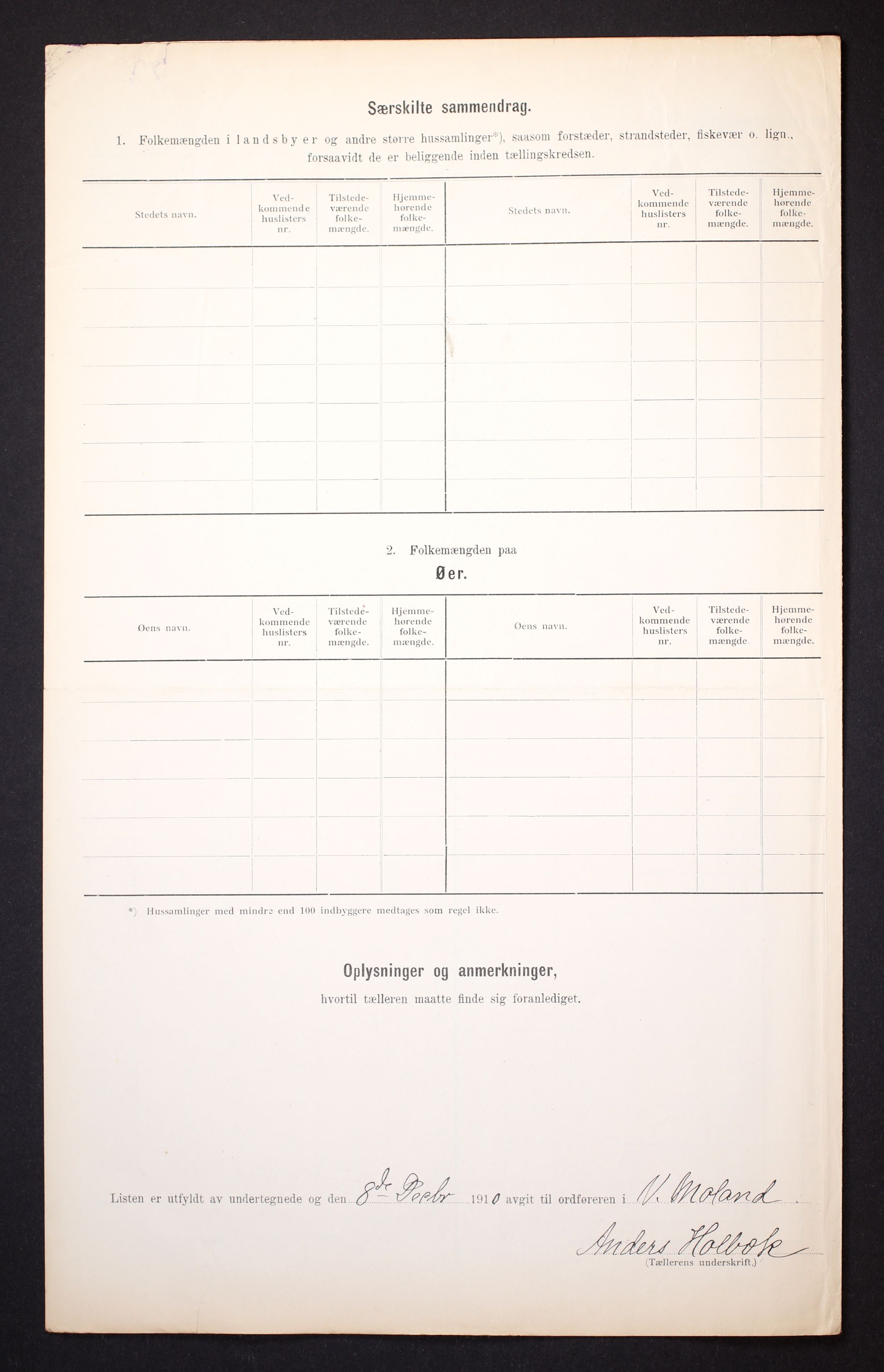 RA, Folketelling 1910 for 0926 Vestre Moland herred, 1910, s. 27